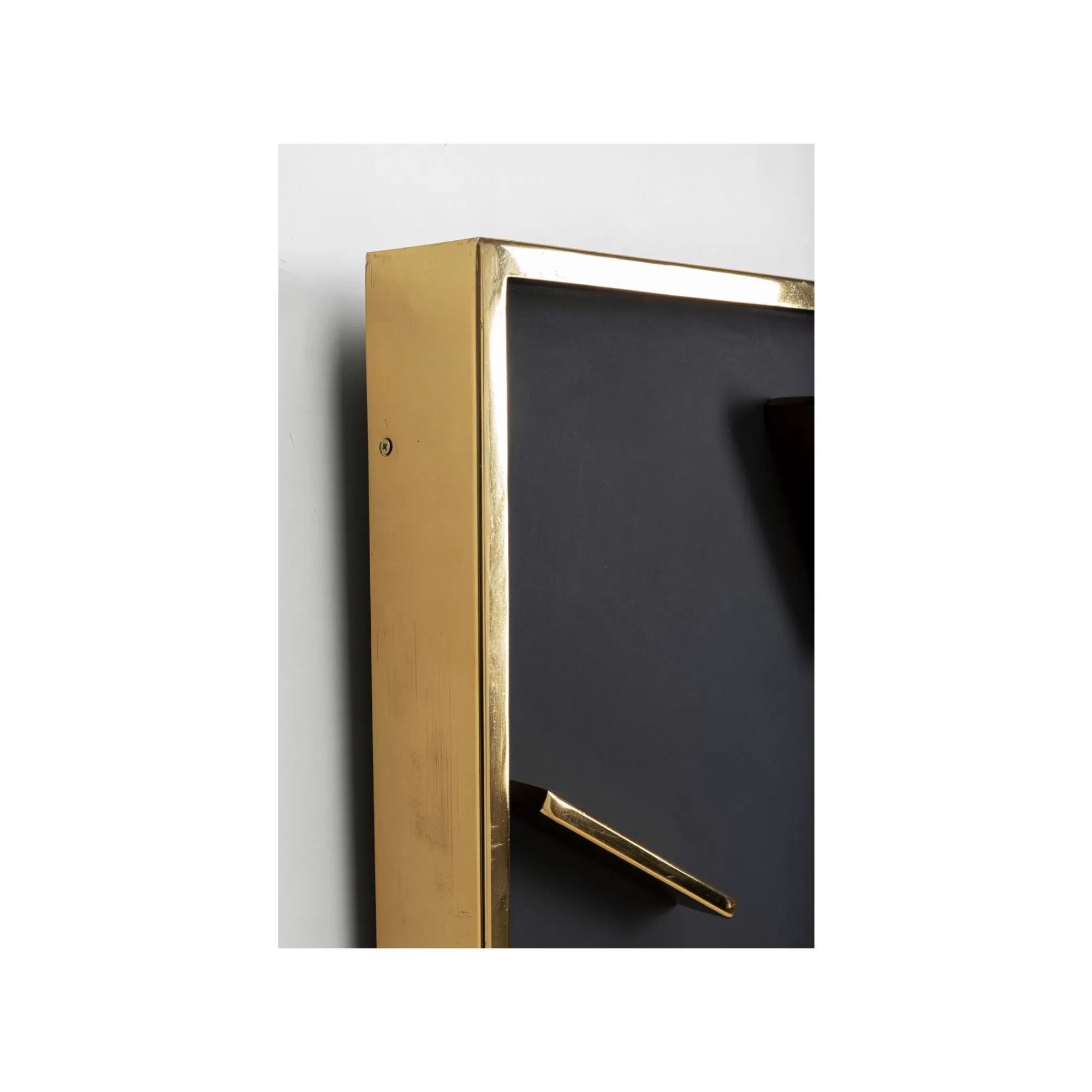 KARE Design Horloge Murale Gamble Noire Et Dorée ^ Horloge