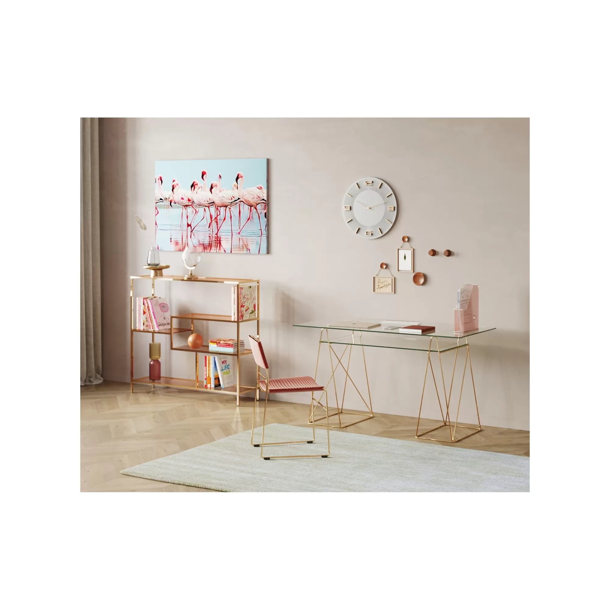 KARE Design Horloge Murale Leonardo Blanche Et Dorée ^ Horloge