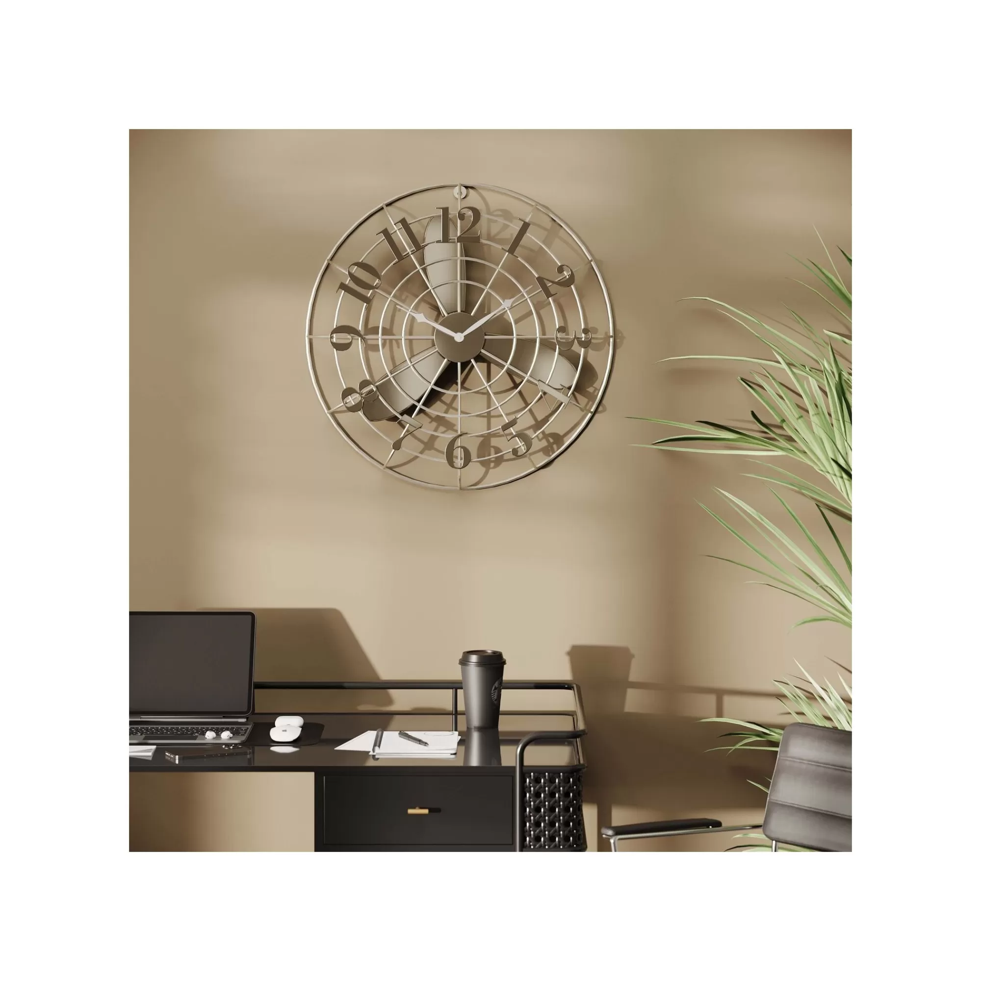 KARE Design Horloge Murale Ventilateur 61cm ^ Horloge