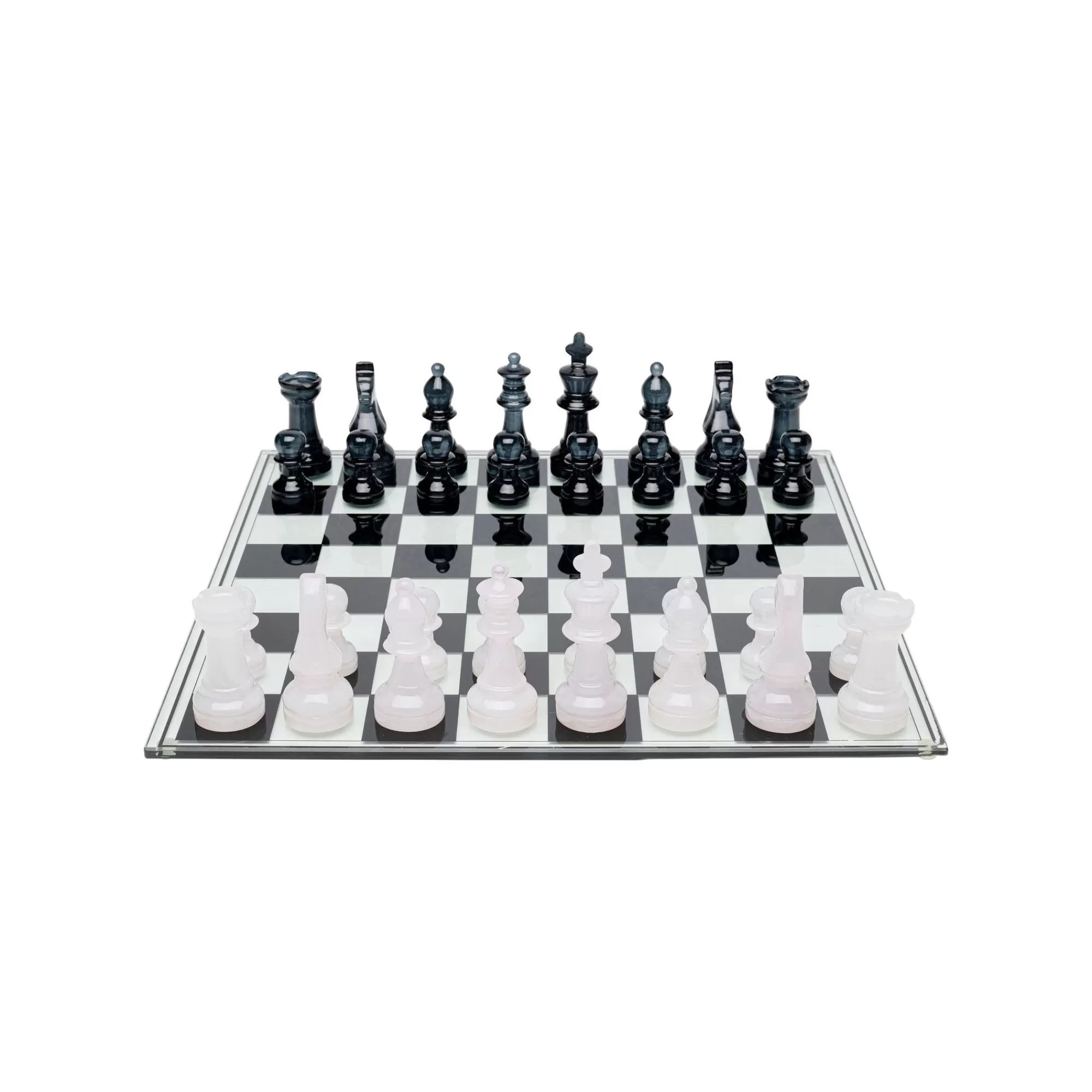 KARE Design Jeu D'échecs Transparent 60x60cm ^ Jeu