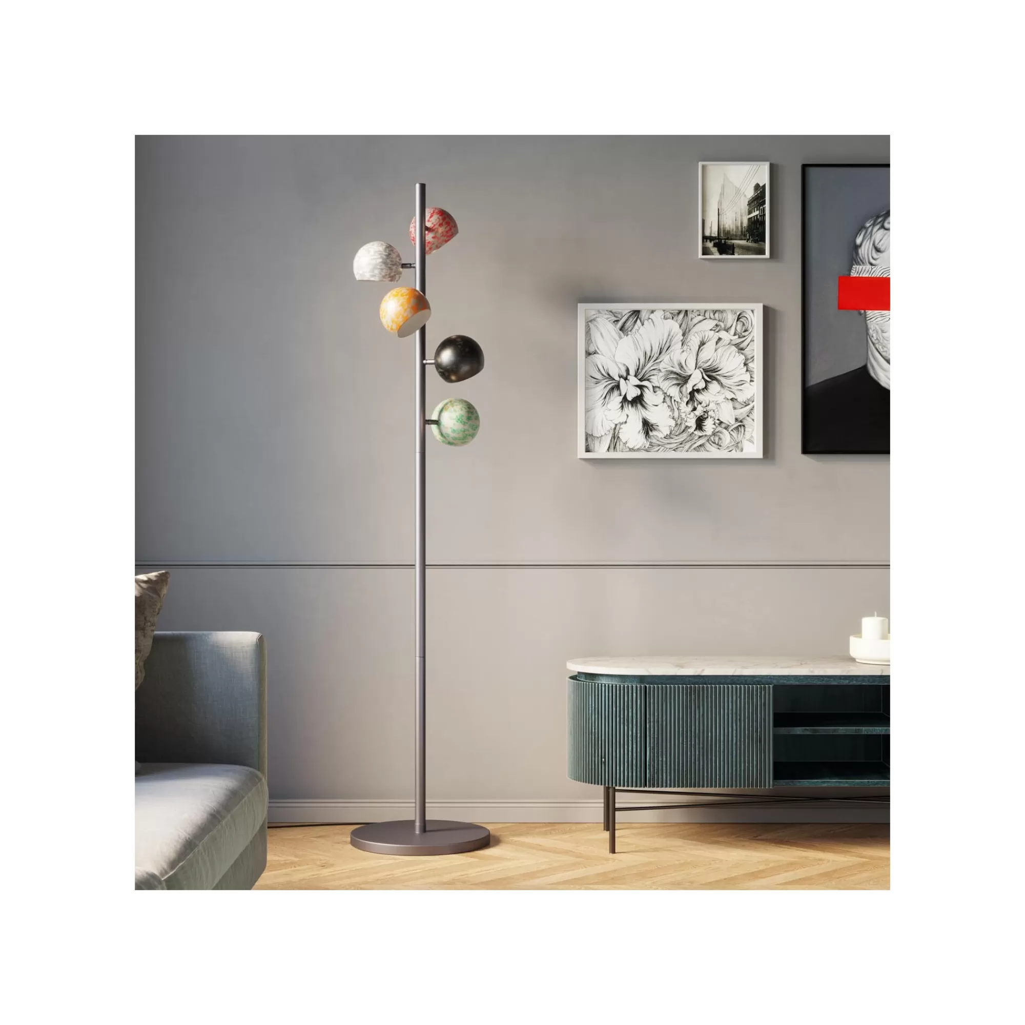 KARE Design Lampadaire Calotta Antico 200cm ^ Lampadaire