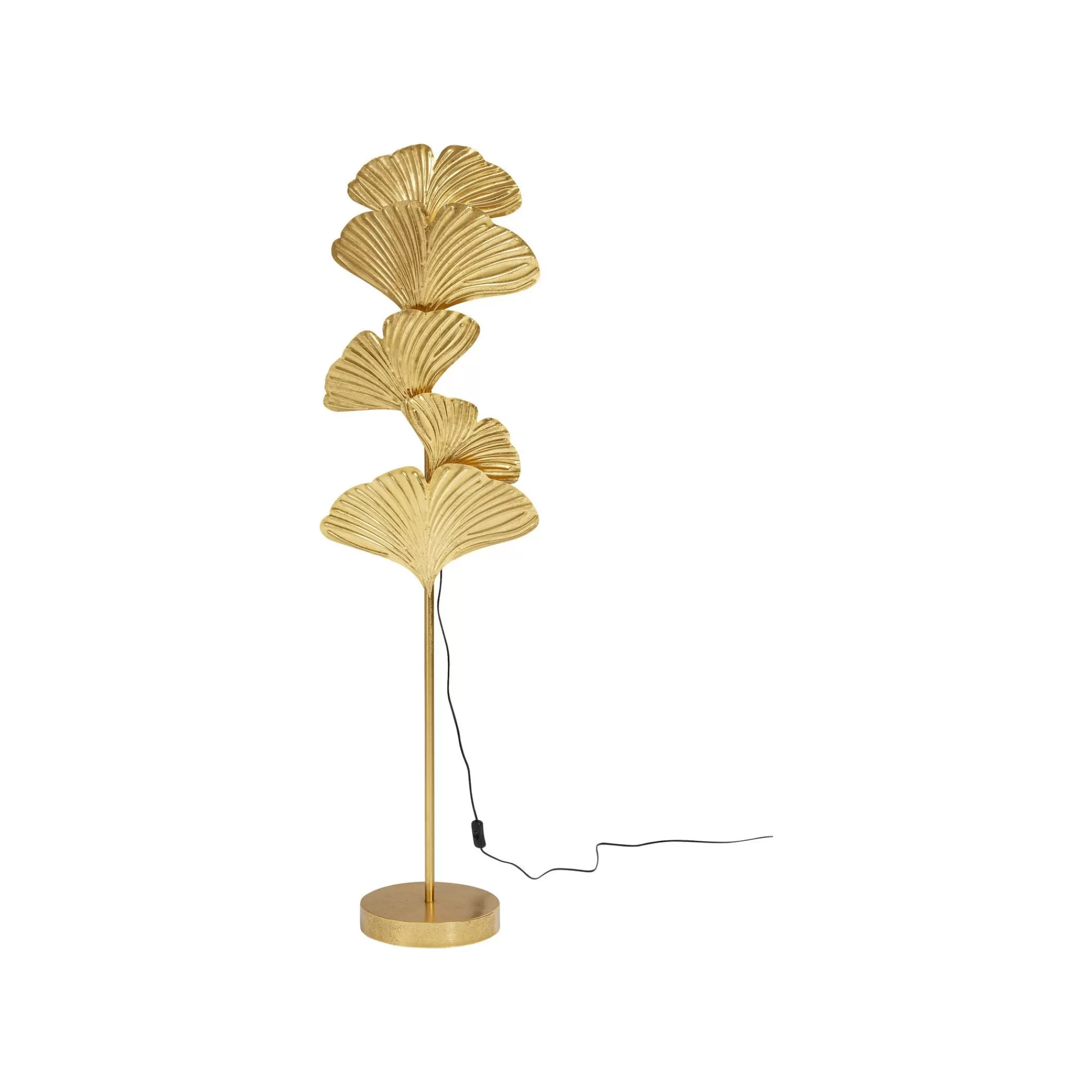 KARE Design Lampadaire Feuilles De Ginkgo Dorées 160cm ^ Lampadaire