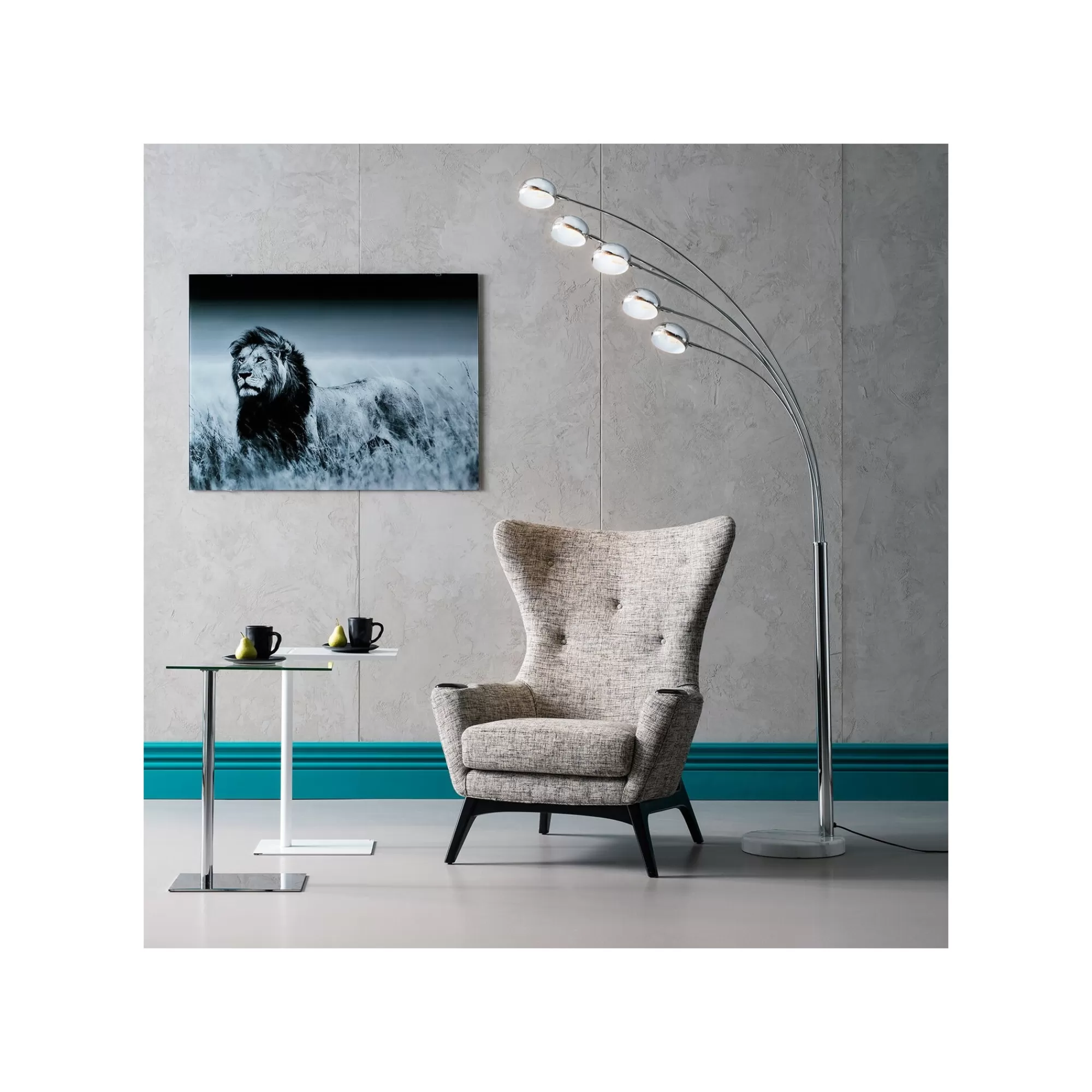 KARE Design Lampadaire Lounge Five Fingers Economy 201cm ^ Lampadaire