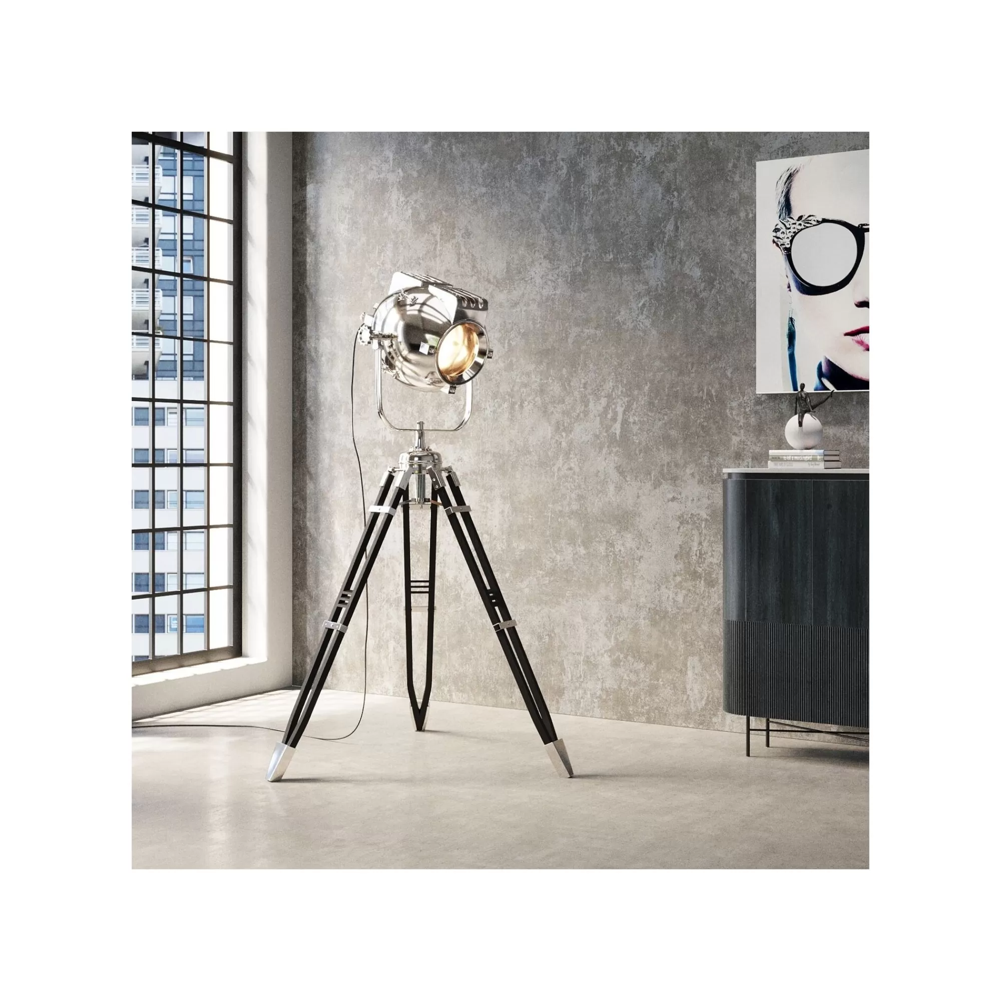 KARE Design Lampadaire Shooting XL 230cm ^ Lampadaire