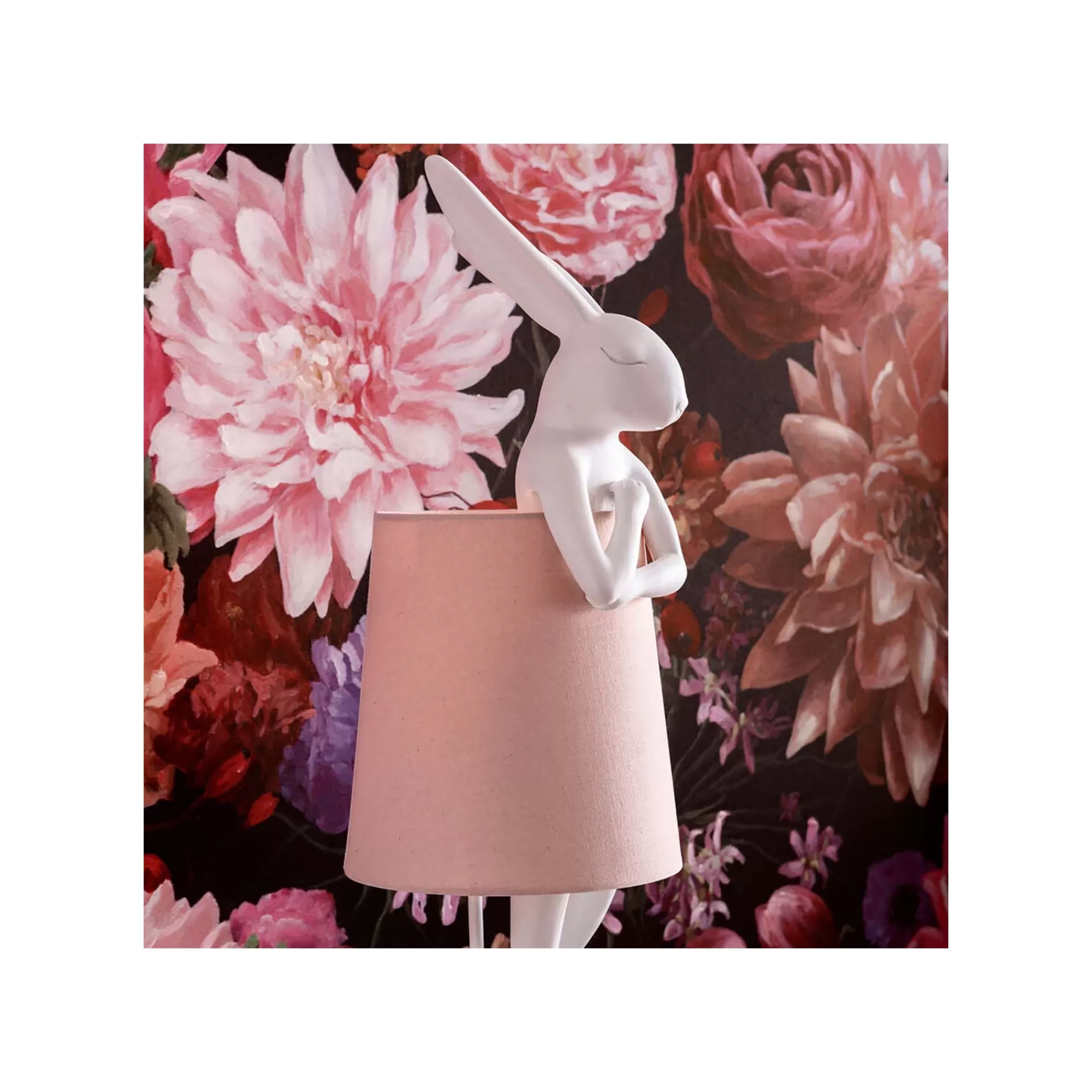 KARE Design Lampe Animal Lapin Blanche Et Rose 50cm ^ Lampe De Table