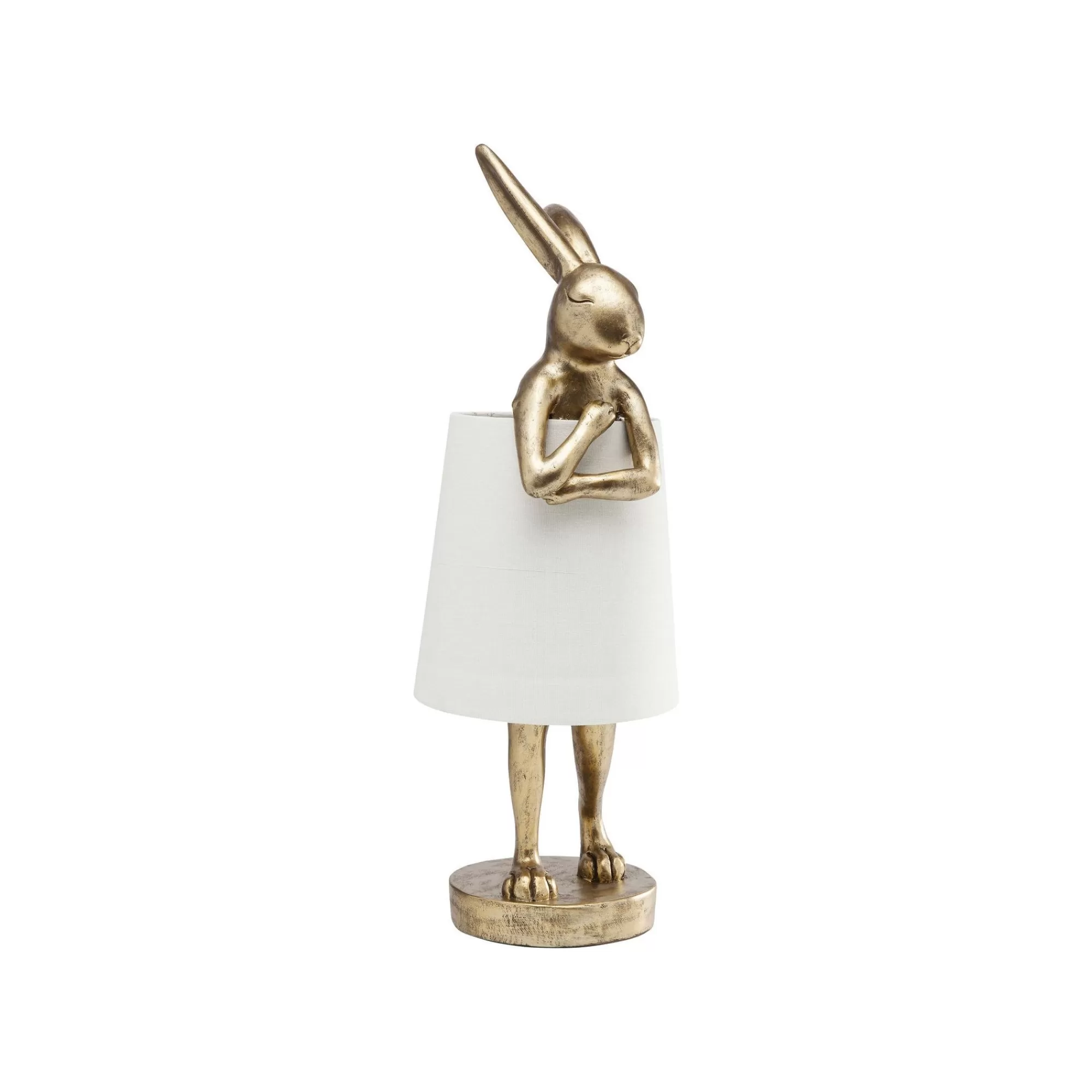 KARE Design Lampe Animal Lapin Dorée Et Beige 68cm ^ Lampe De Table