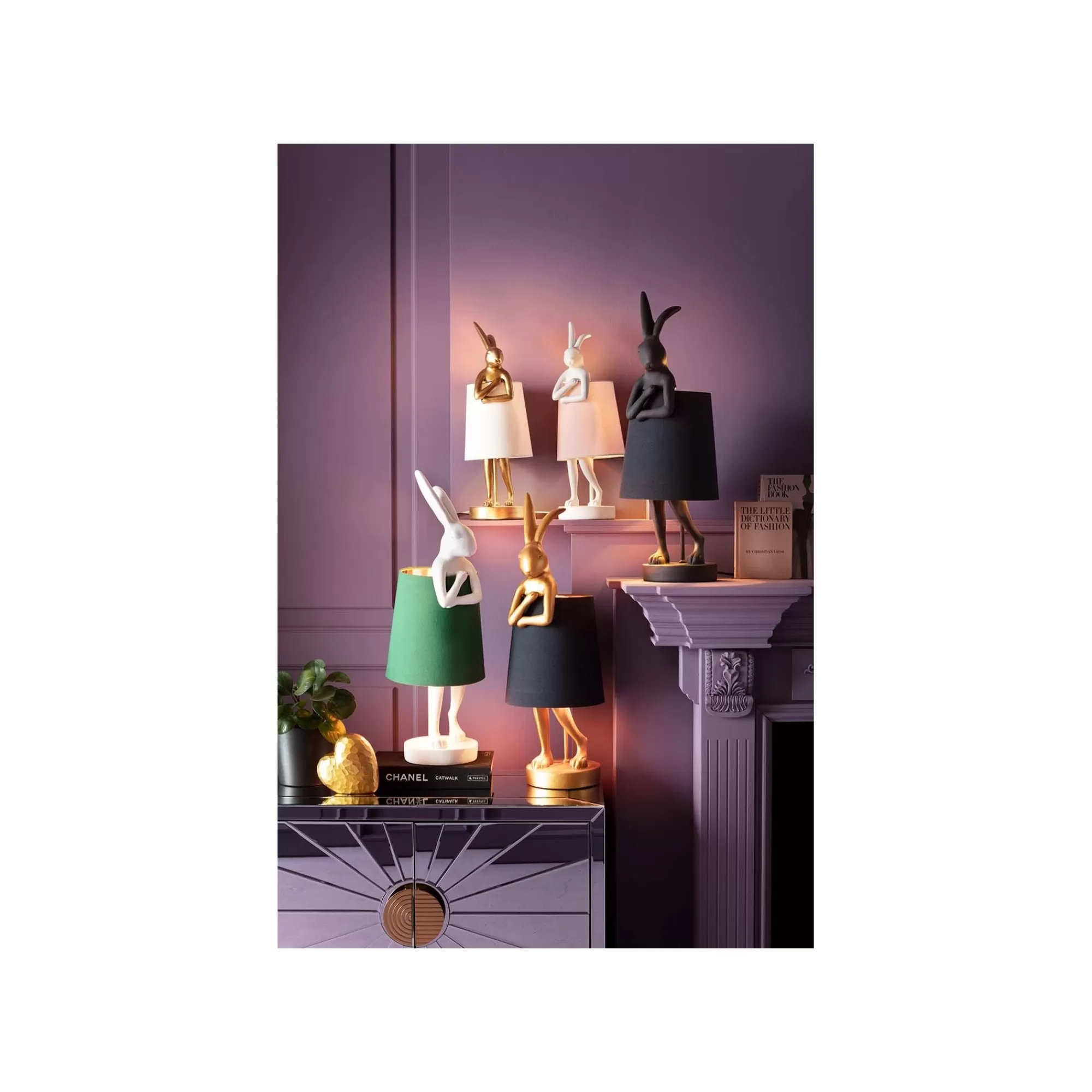 KARE Design Lampe Animal Lapin Dorée Et Beige 68cm ^ Lampe De Table