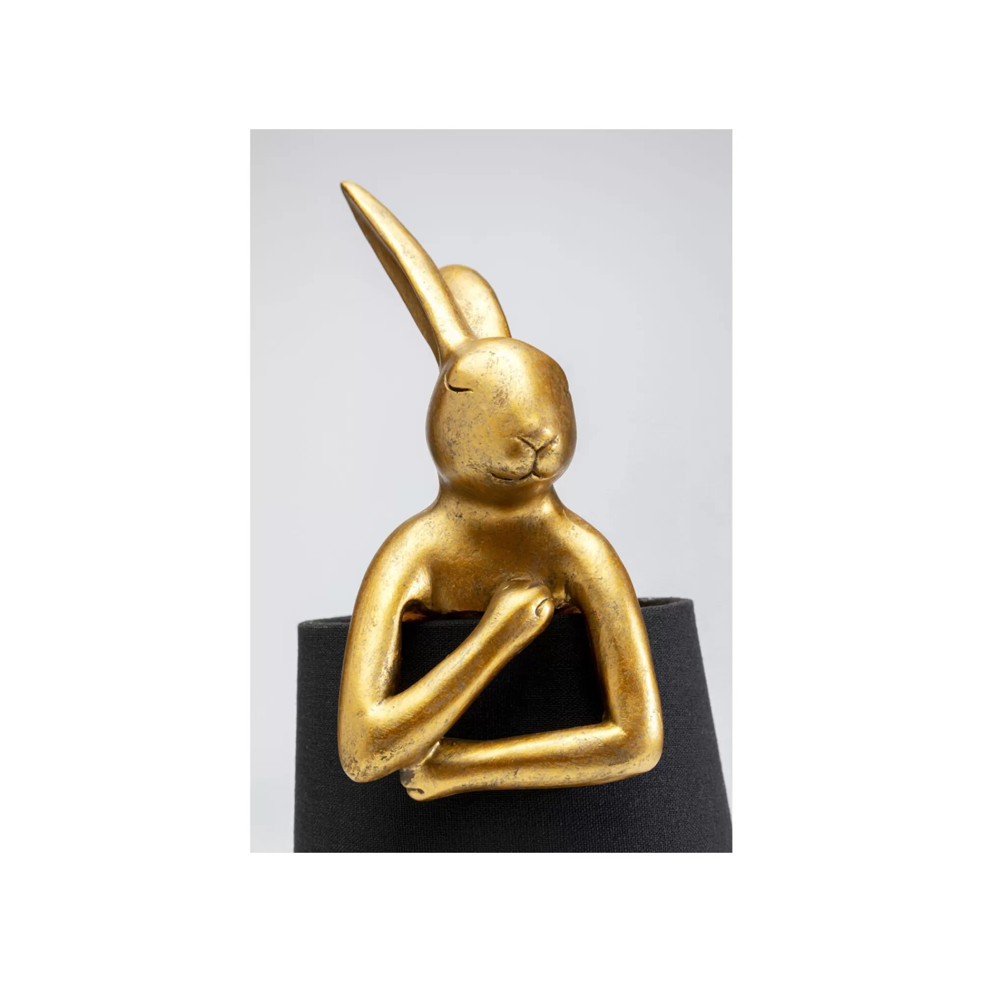 KARE Design Lampe Animal Lapin Dorée Et Noire 50cm ^ Lampe De Table