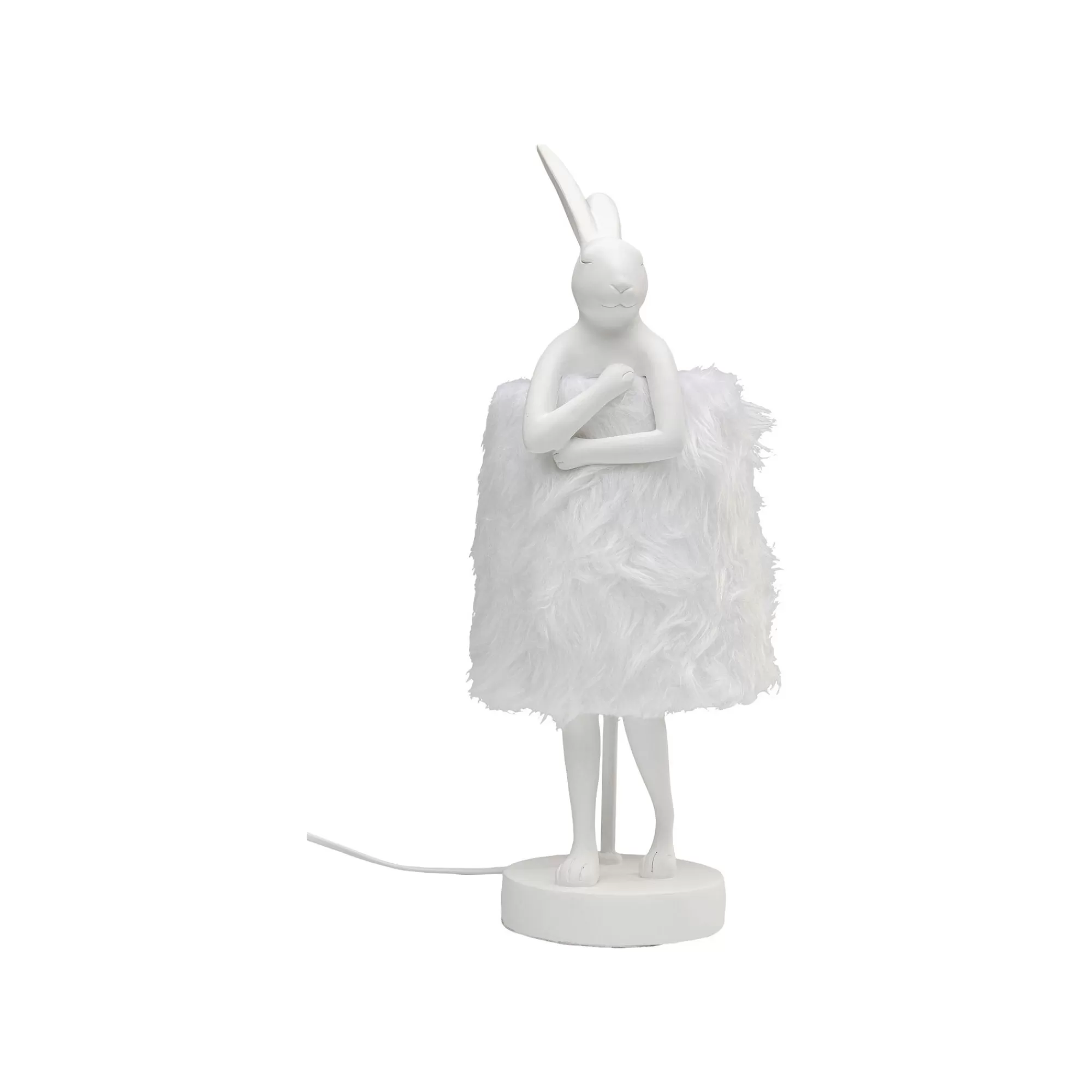 KARE Design Lampe Animal Lapin Fluff Blanc 50cm ^ Lampe De Table