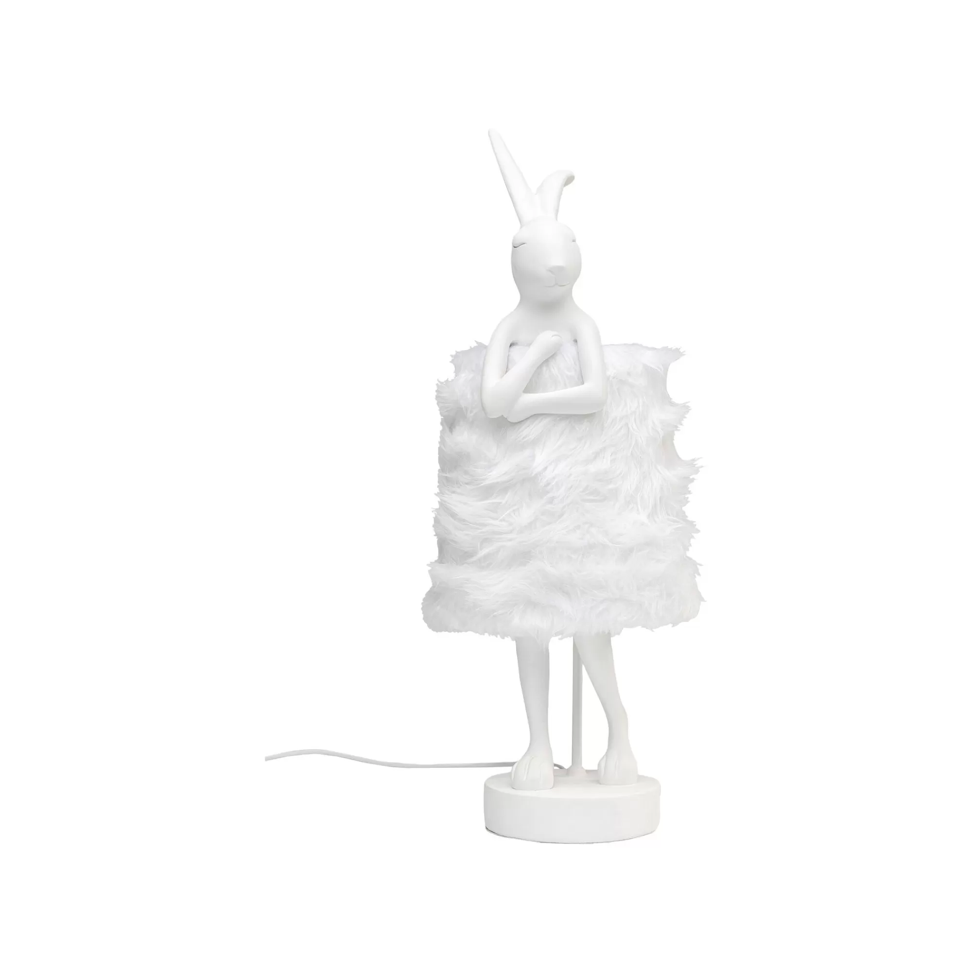 KARE Design Lampe Animal Lapin Fluff Blanc 68cm ^ Lampe De Table