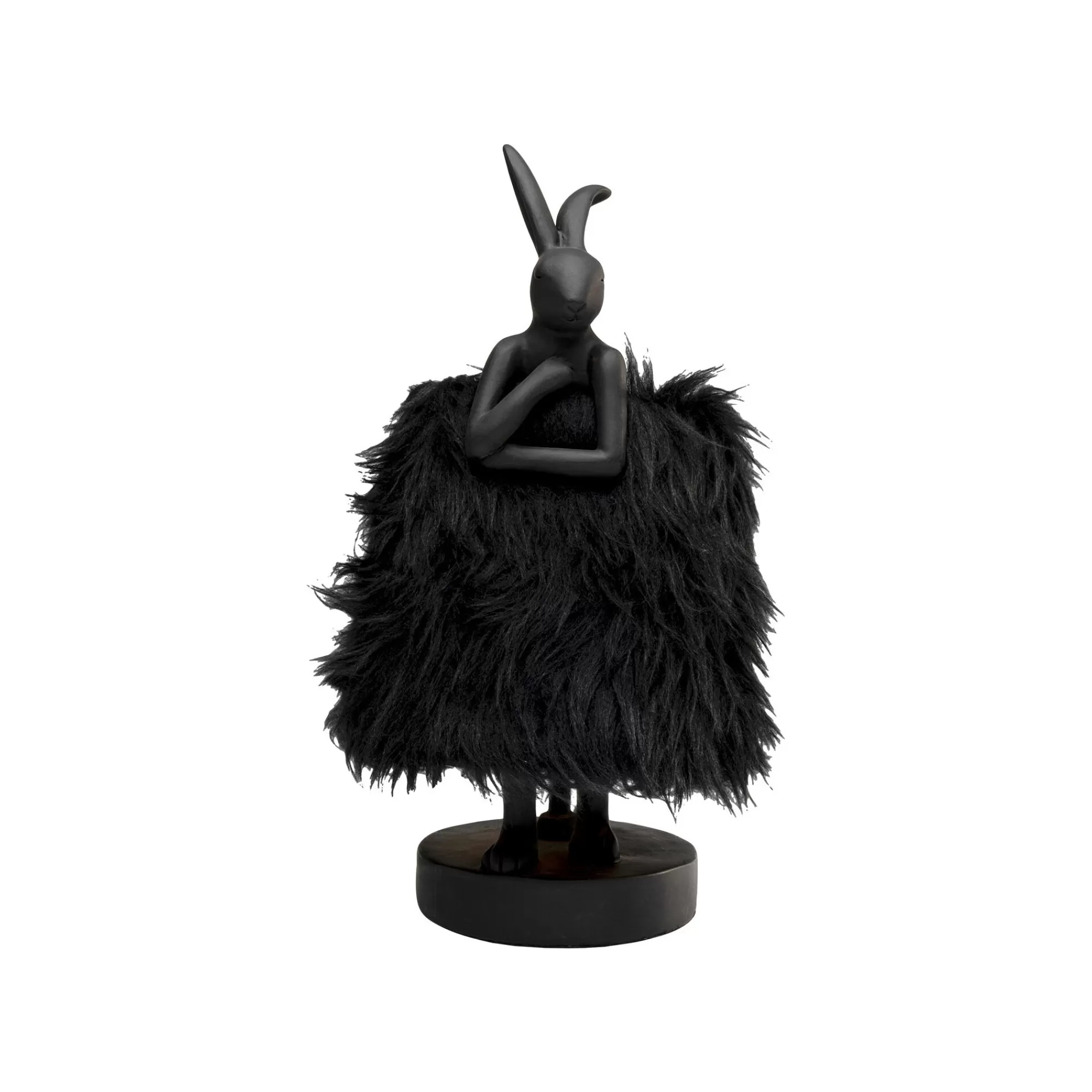 KARE Design Lampe Animal Lapin Fluff Noir 30cm ^ Lampe De Table