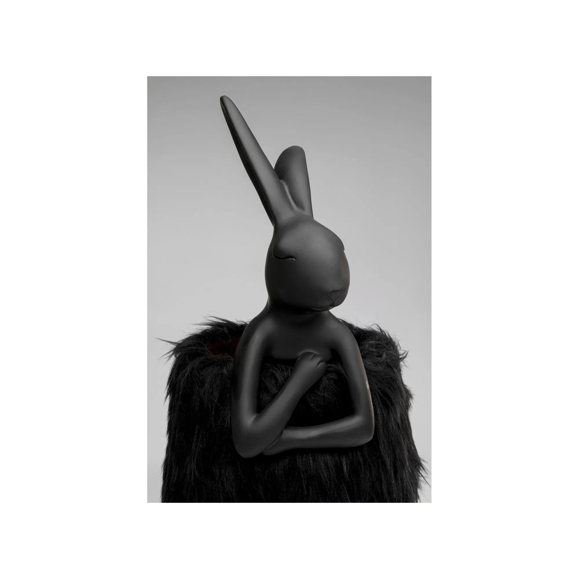 KARE Design Lampe Animal Lapin Fluff Noir 68cm ^ Lampe De Table