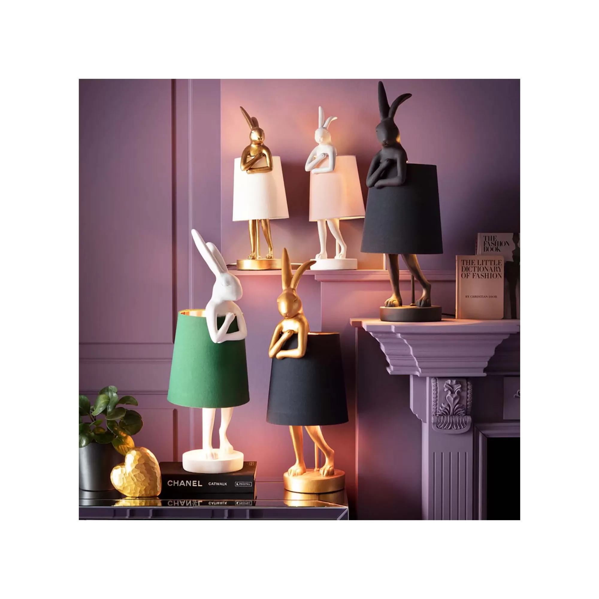 KARE Design Lampe Animal Lapin Noire 68cm ^ Lampe De Table