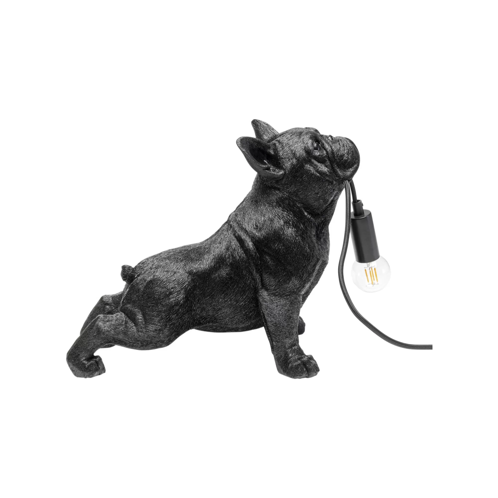 KARE Design Lampe Bouledogue Noir ^ Lampe De Table