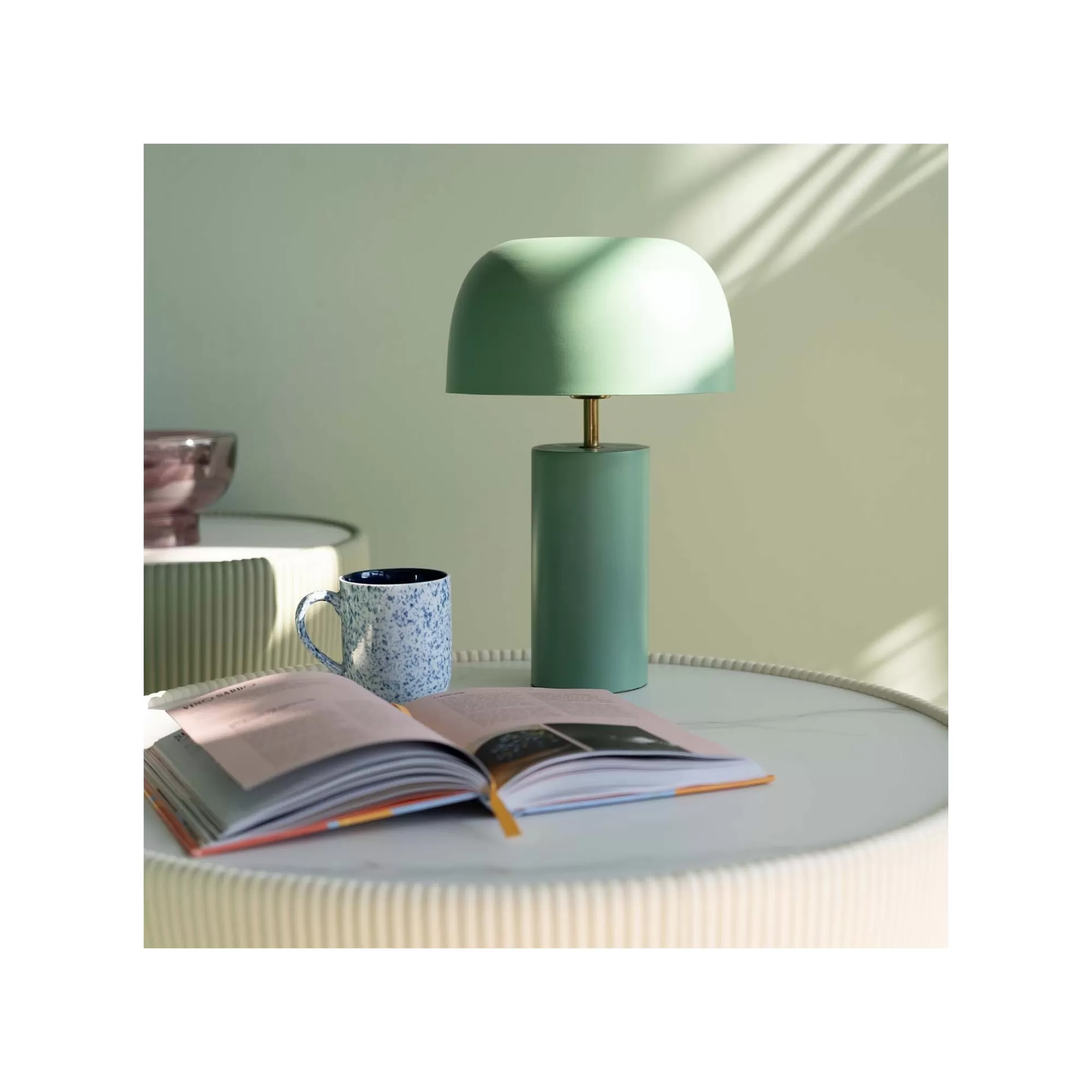 KARE Design Lampe Loungy Vert Sage ^ Lampe De Table