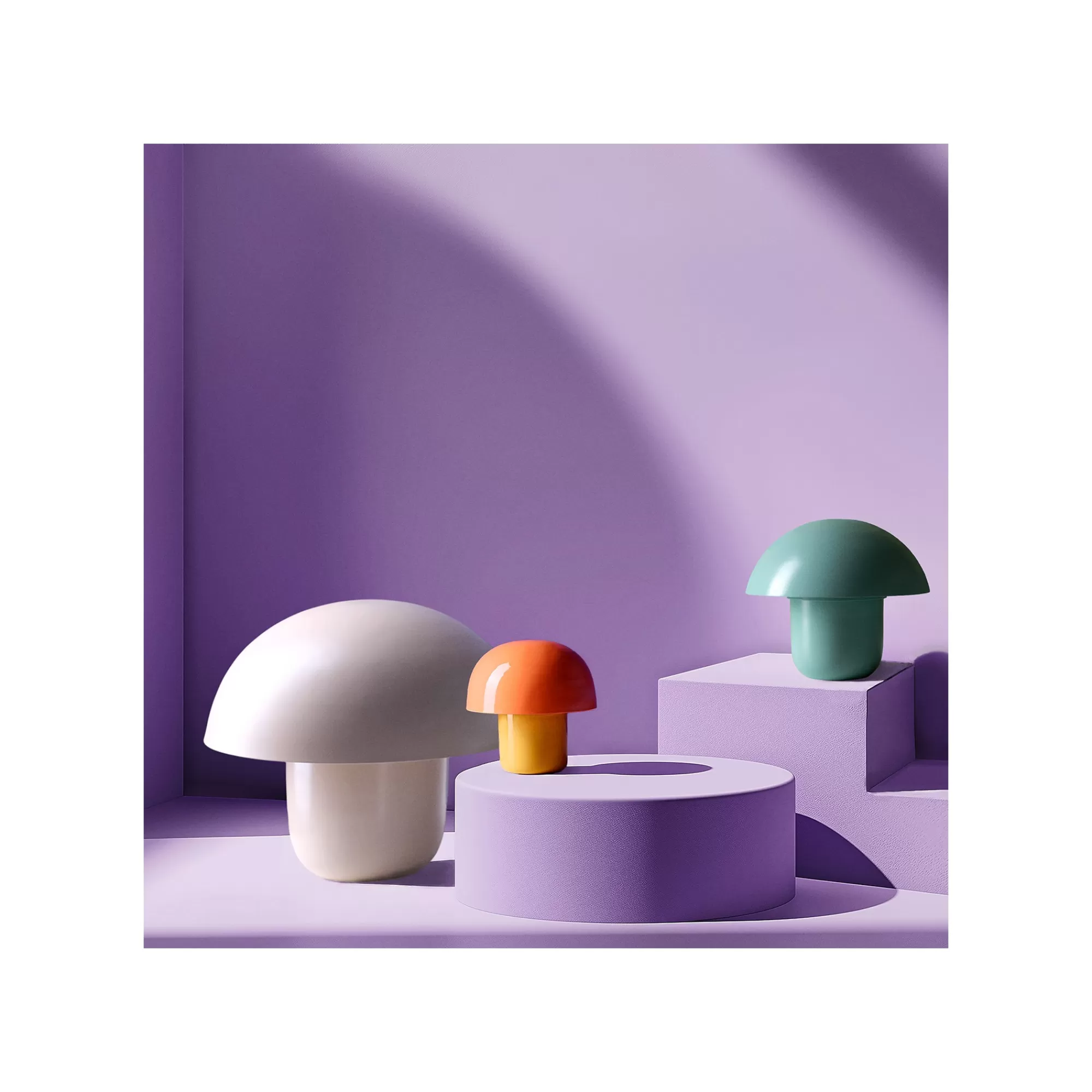 KARE Design Lampe Mushroom Duo 20cm Orange Et Jaune ^ Lampe De Table