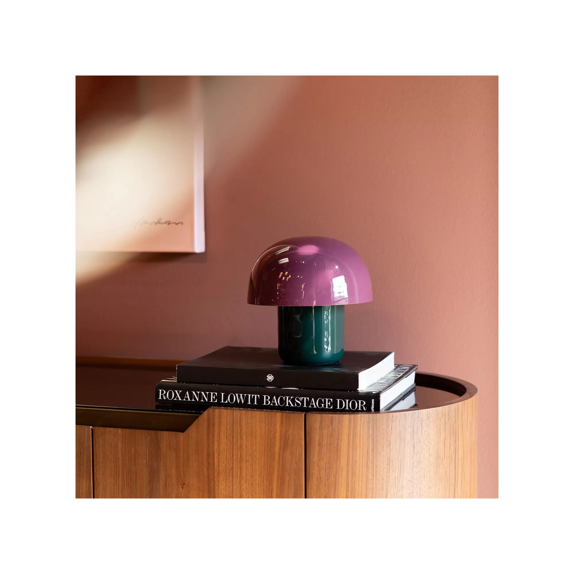 KARE Design Lampe Mushroom Duo 20cm Violette Et Verte ^ Lampe De Table