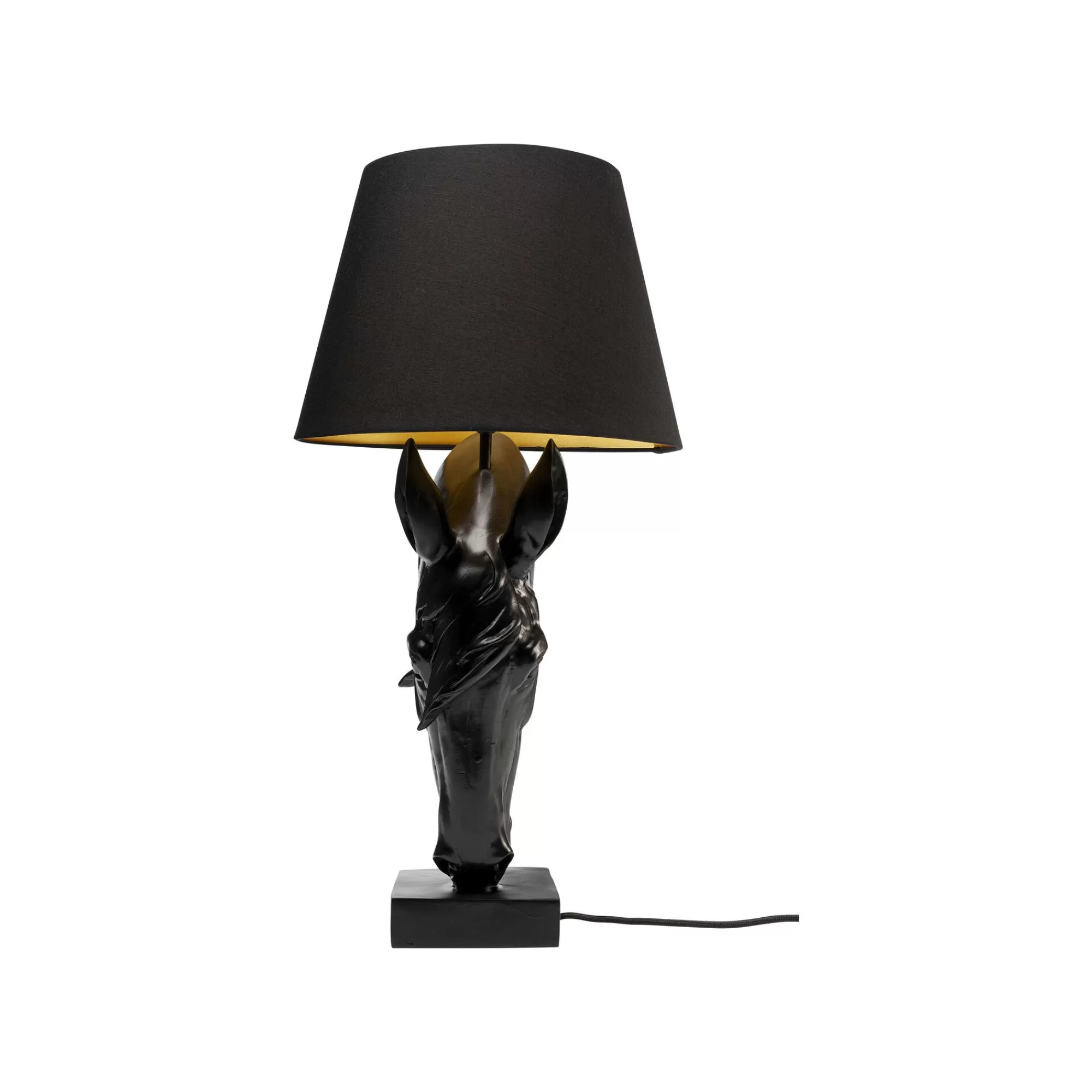 KARE Design Lampe Tête De Cheval Noire ^ Lampe De Table