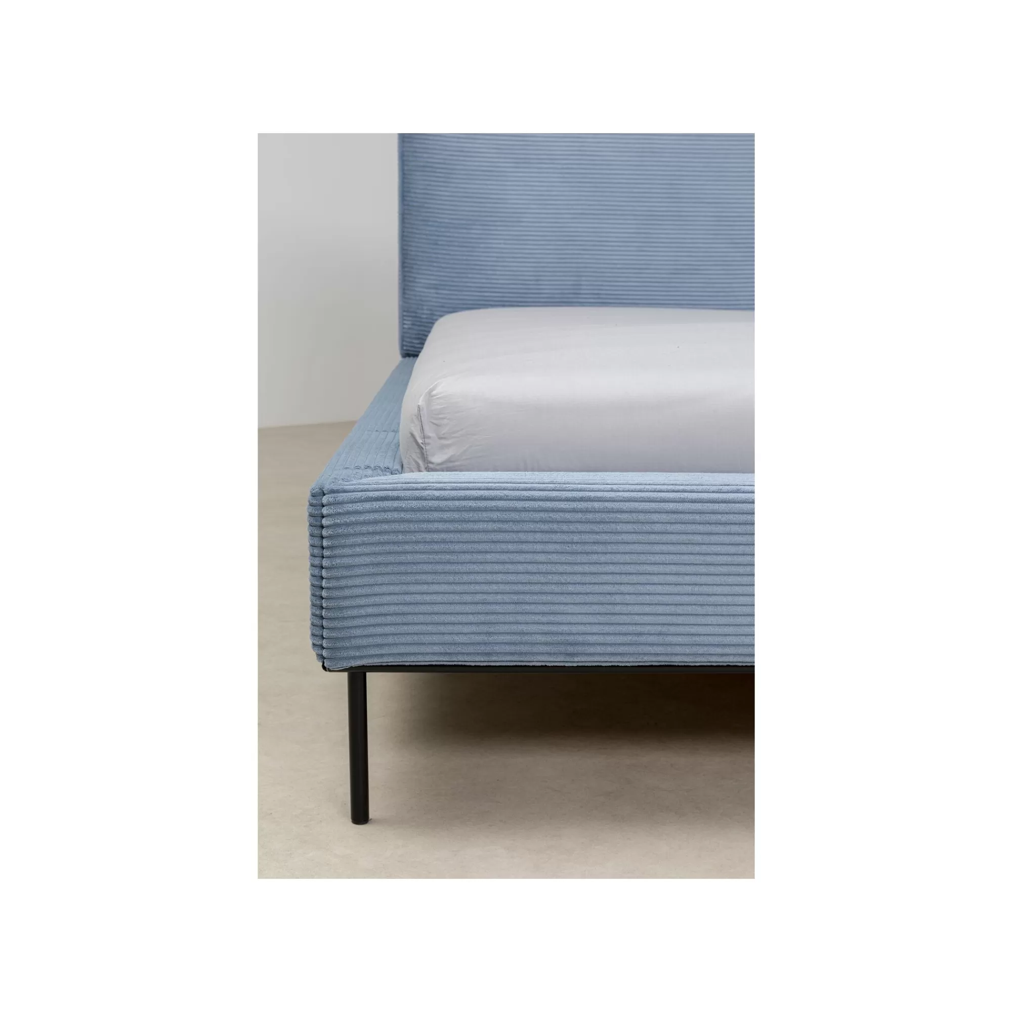 KARE Design Lit East Side Cord Côtelé Bleu ^ Lit