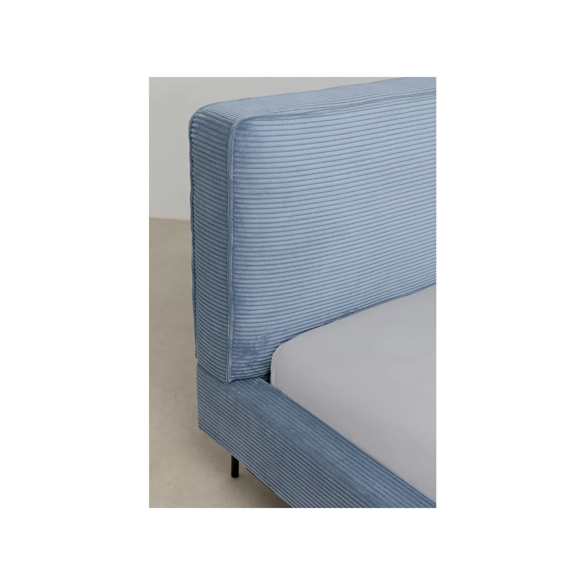 KARE Design Lit East Side Cord Côtelé Bleu ^ Lit