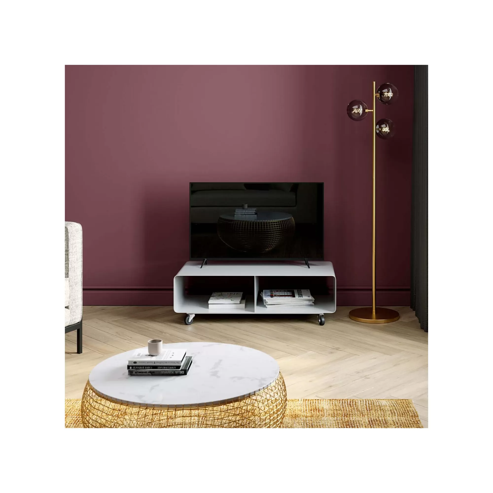 KARE Design Meuble TV Lounge Blanc ^ Meuble Tv