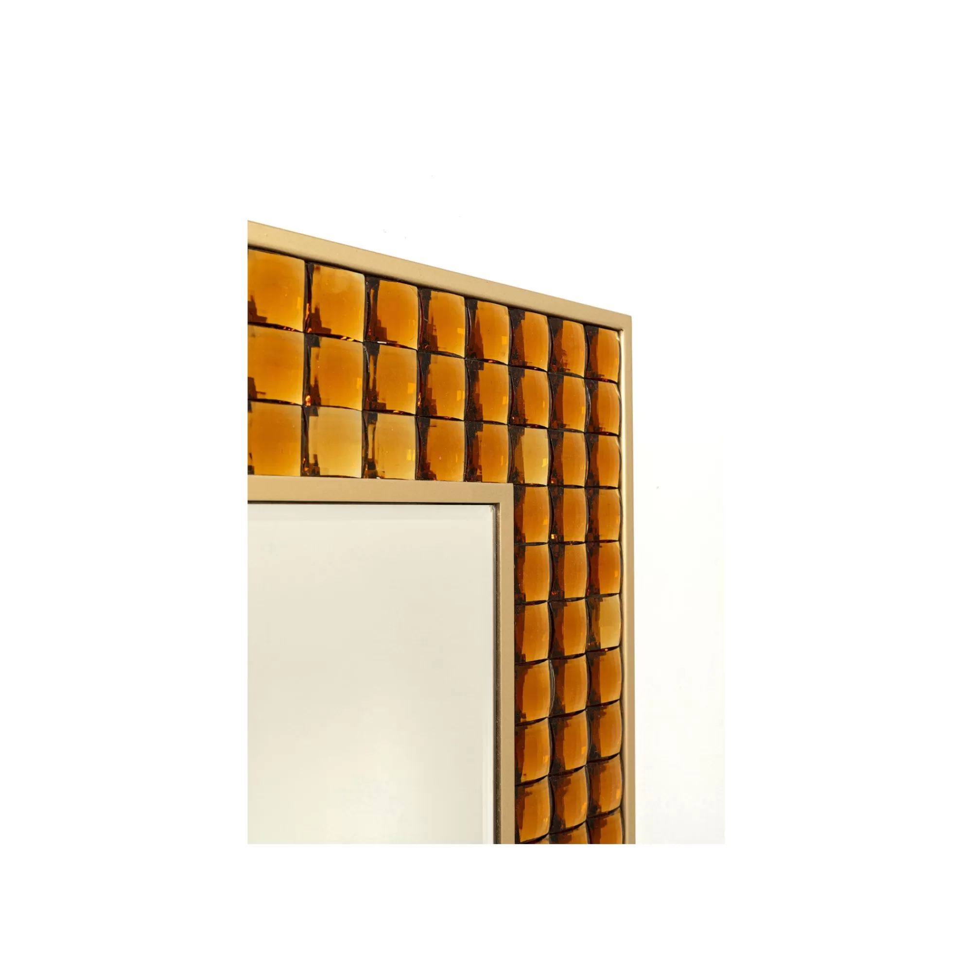 KARE Design Miroir Crystals 100x80cm Doré ^ Miroir