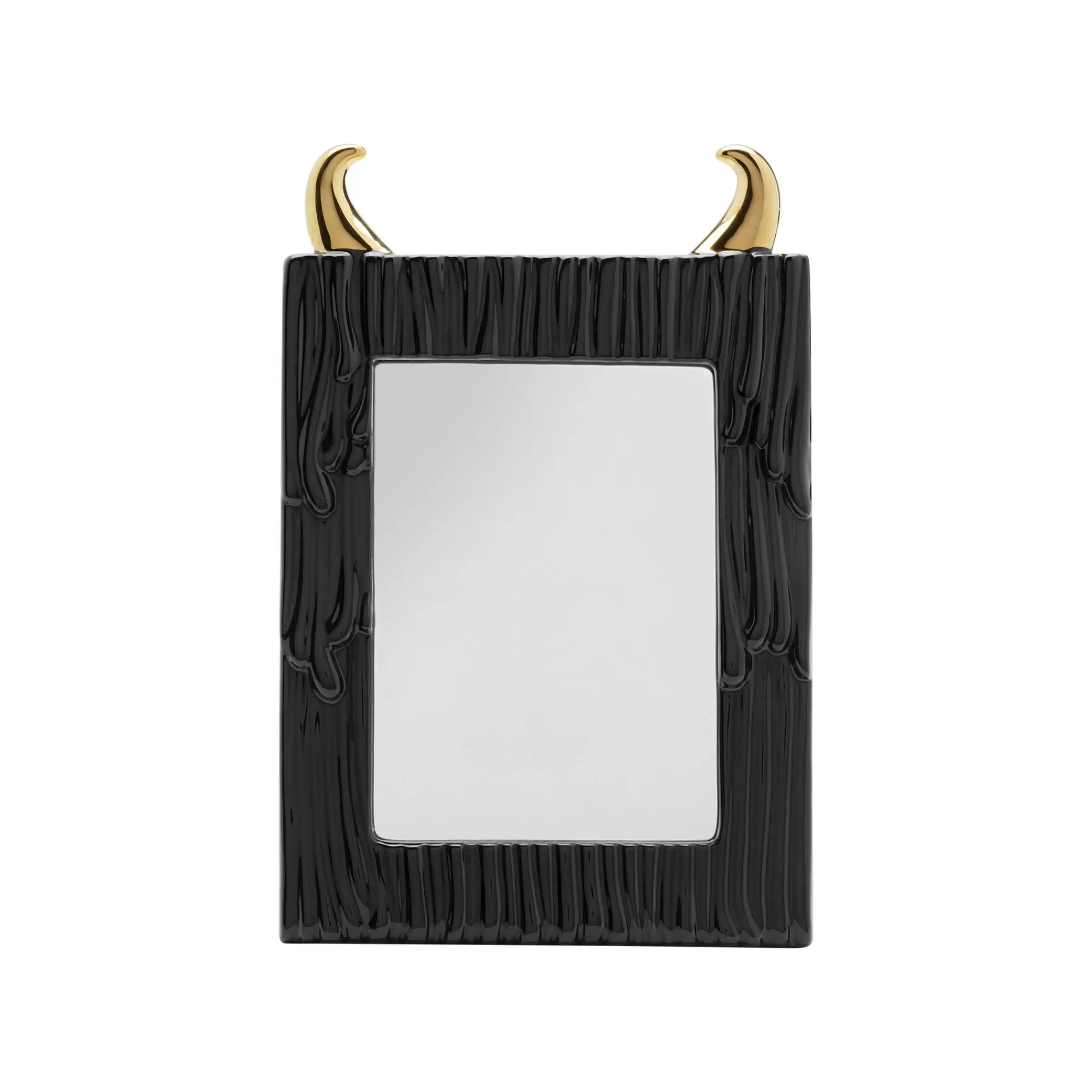 KARE Design Miroir De Table Yeti Noir Et Doré 19x29cm ^ Miroir