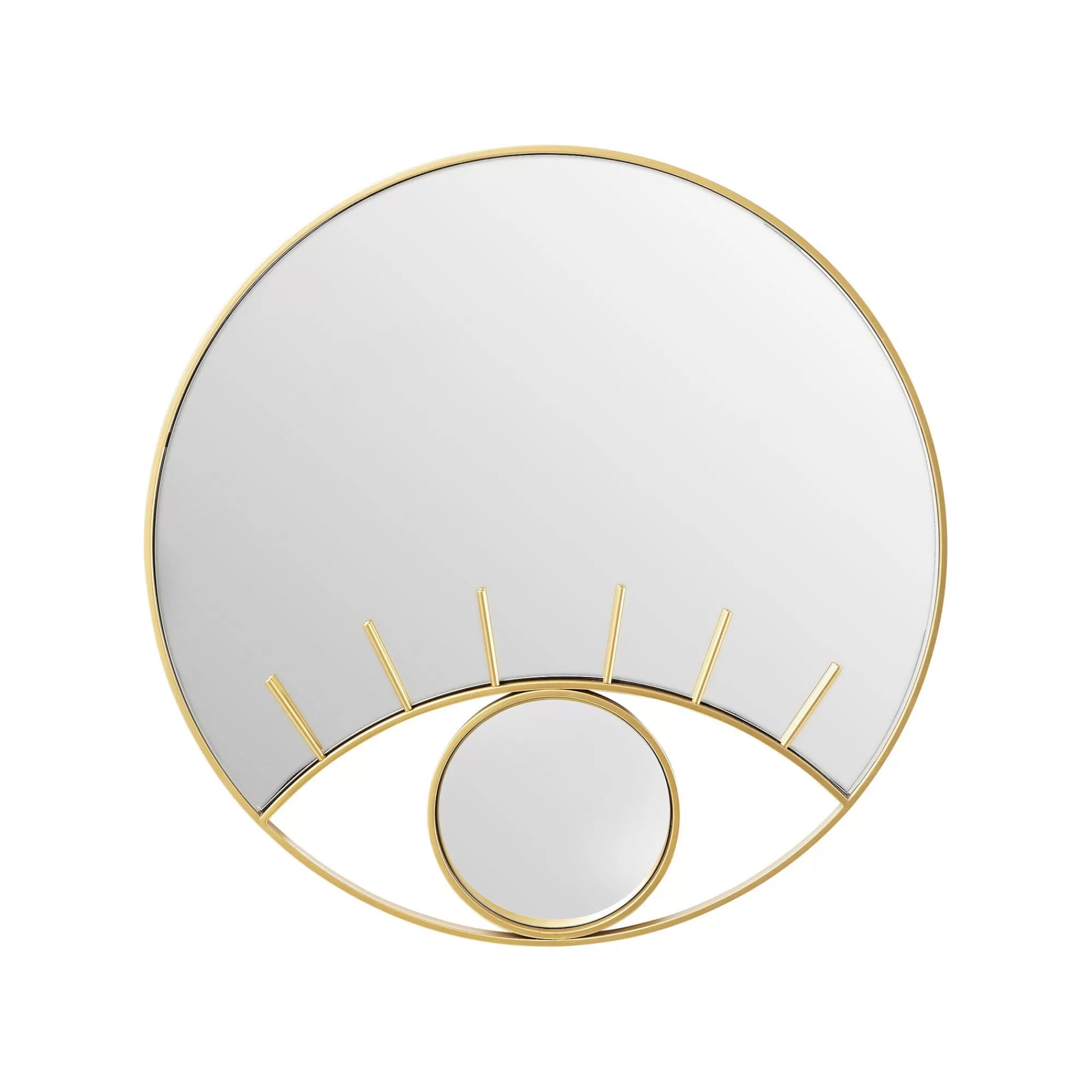 KARE Design Miroir Occhi Oeil Doré 100cm ^ Miroir