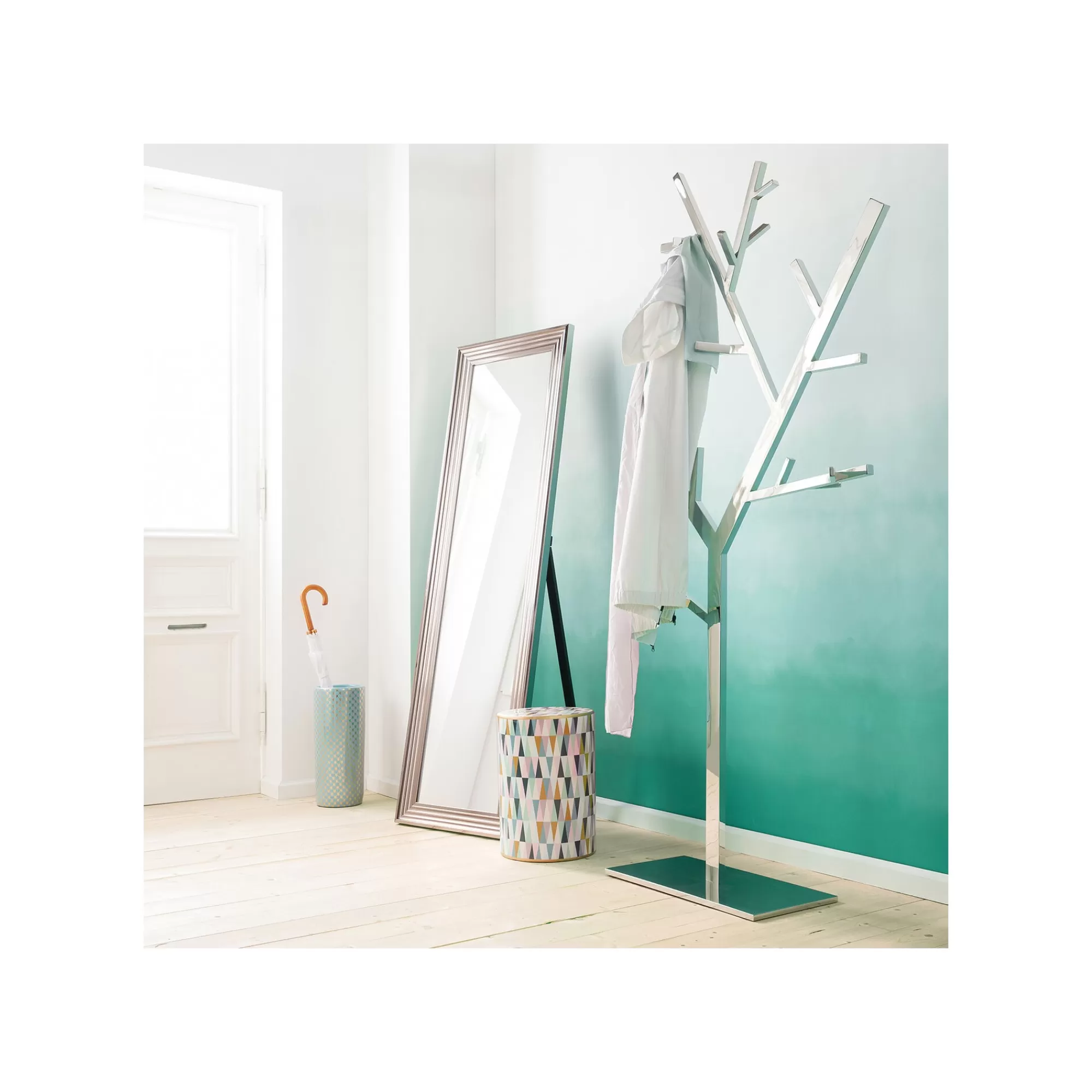 KARE Design Miroir Sur Pied Frame Argenté 180x55cm ^ Miroir