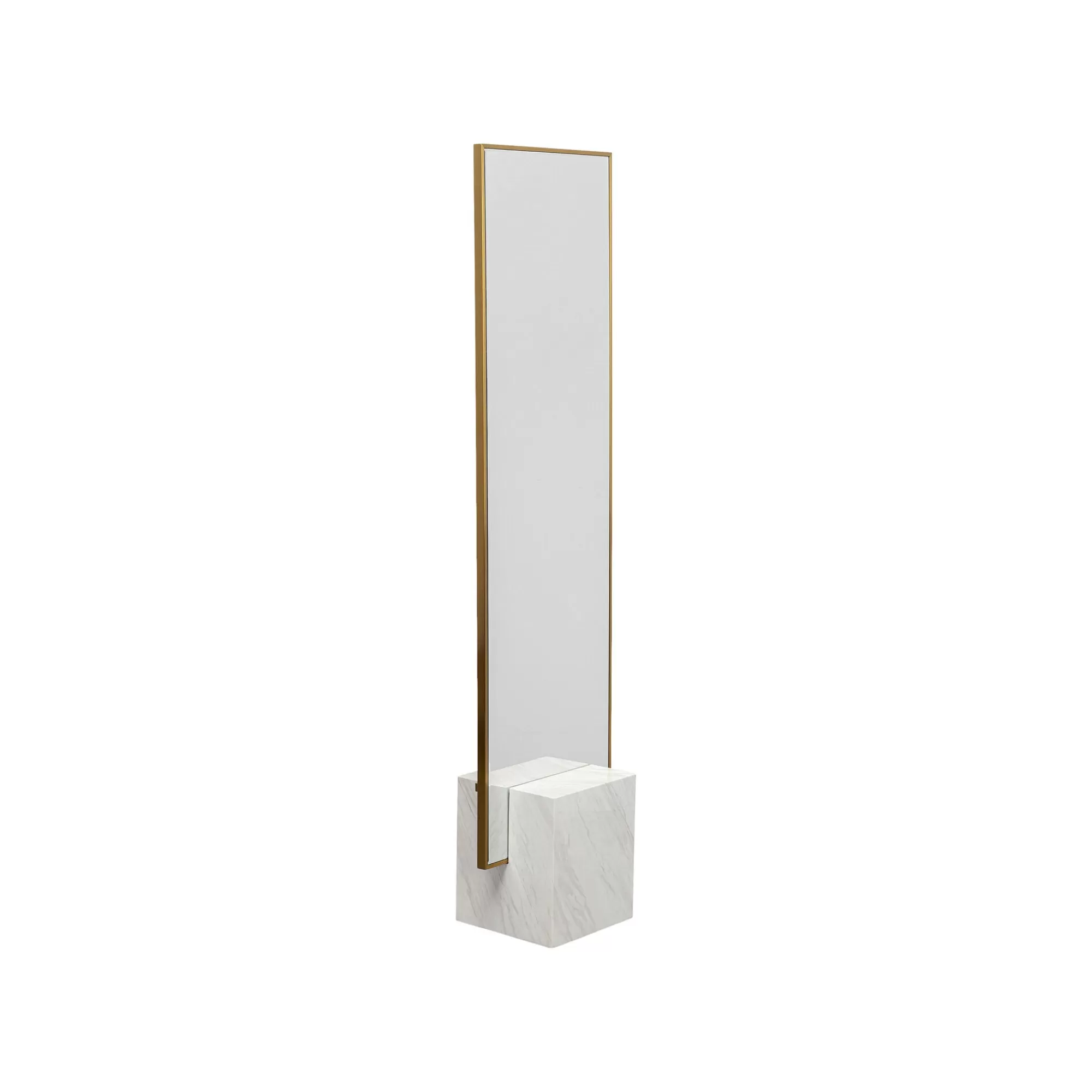 KARE Design Miroir Sur Pied Hulda 180x46cm Doré Et Blanc ^ Miroir