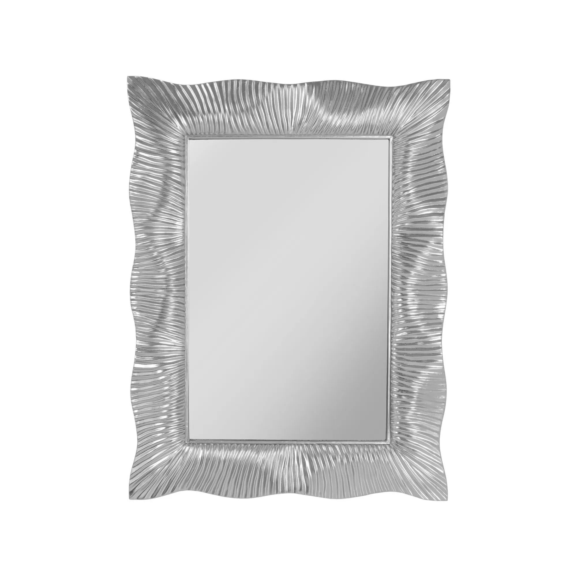 KARE Design Miroir Wavy 124x94cm Argenté ^ Miroir