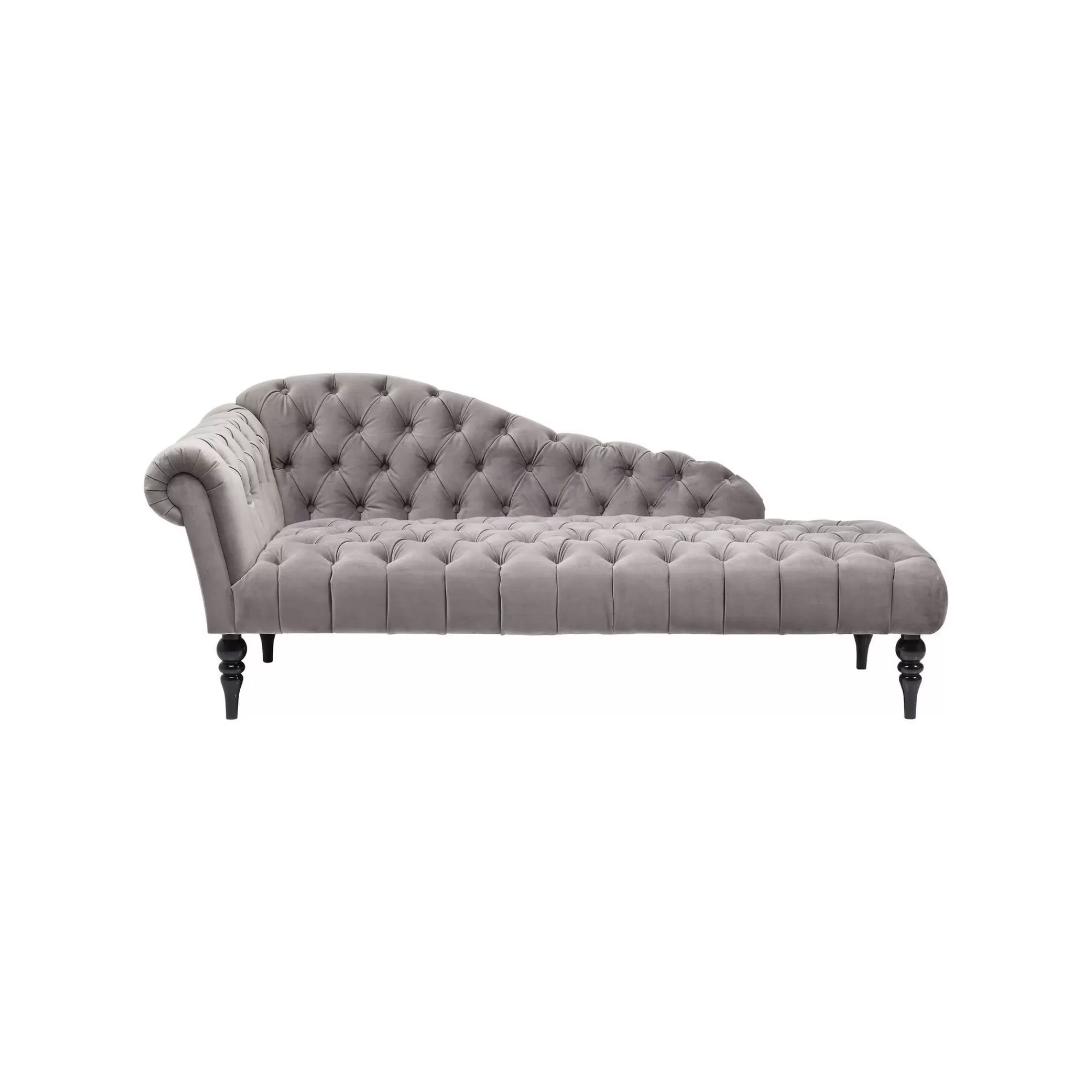 KARE Design Méridienne Desire Velours Gris ^ Canapé & Banquette