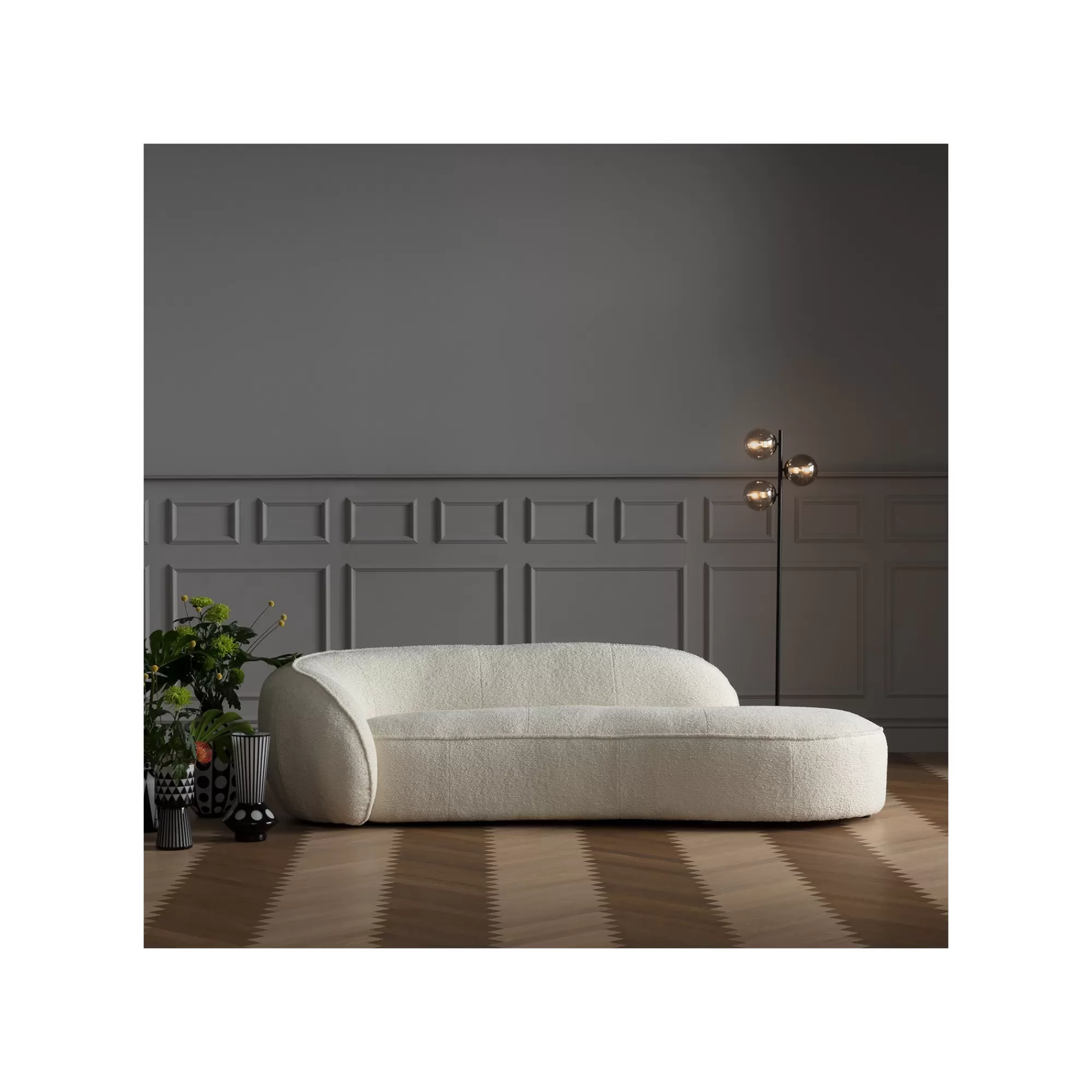 KARE Design Méridienne Wonder 200cm Crème ^ Canapé & Banquette