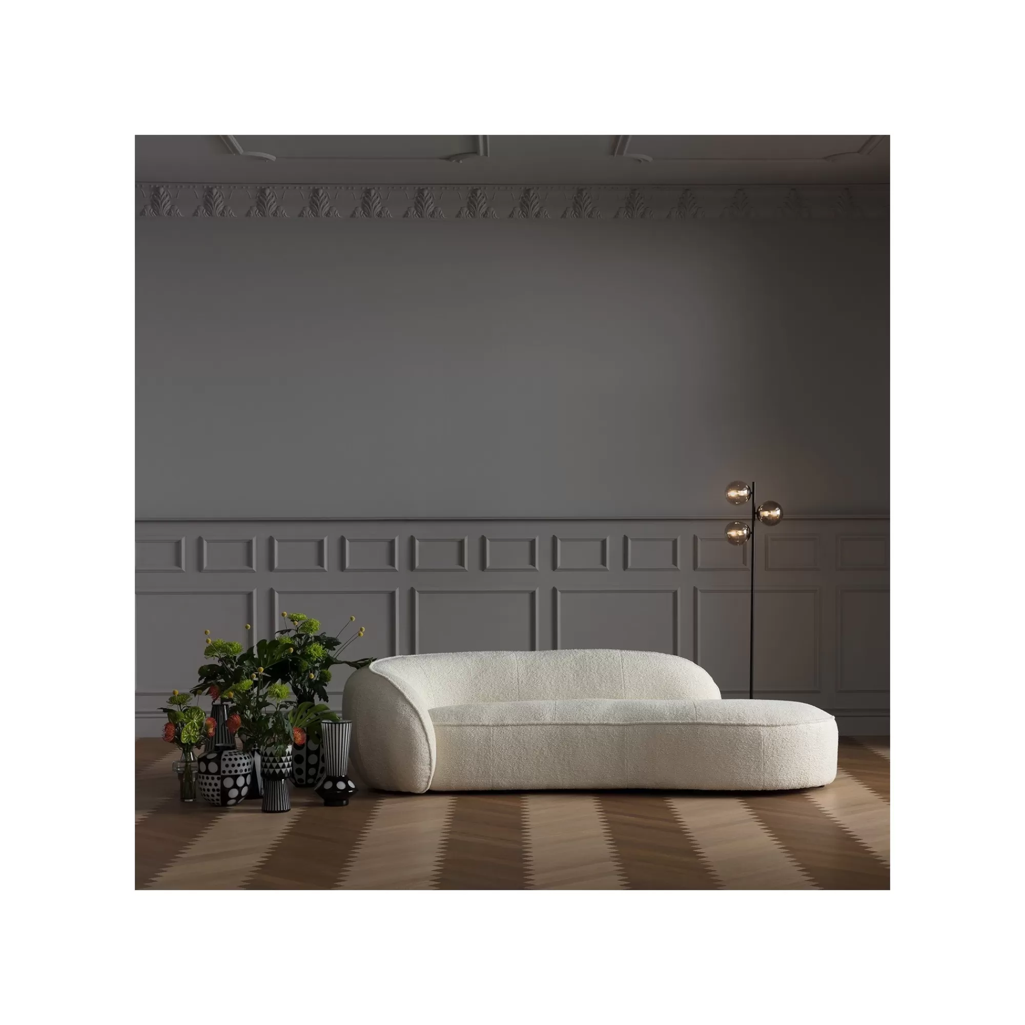 KARE Design Méridienne Wonder 252cm Crème ^ Canapé & Banquette