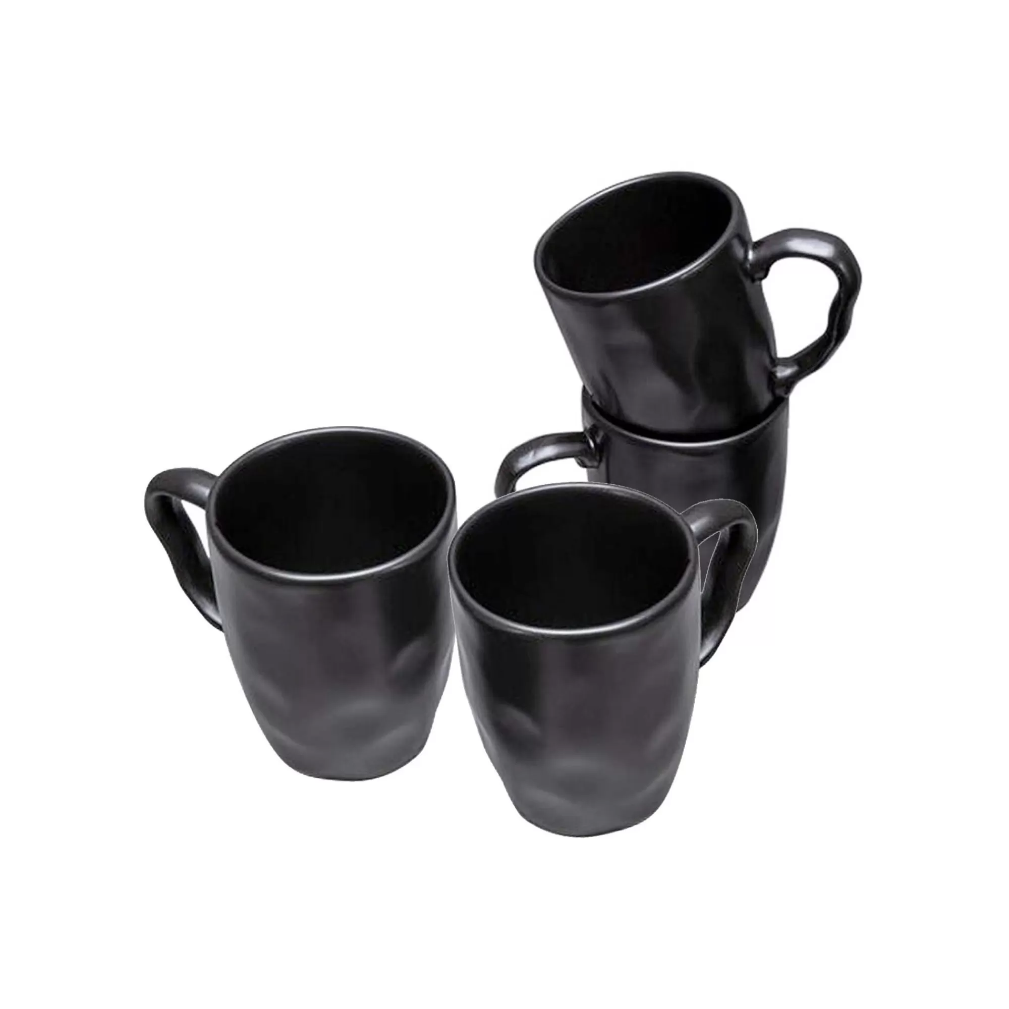 KARE Design Mugs Organic Noirs Set De 4 ^ Vaisselle
