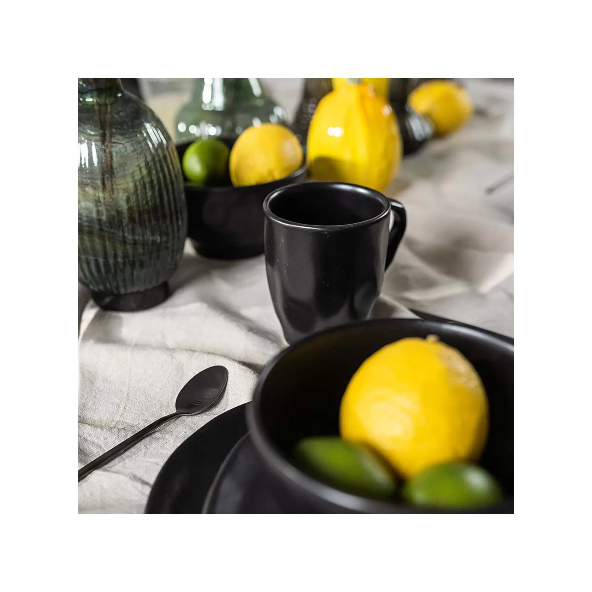 KARE Design Mugs Organic Noirs Set De 4 ^ Vaisselle