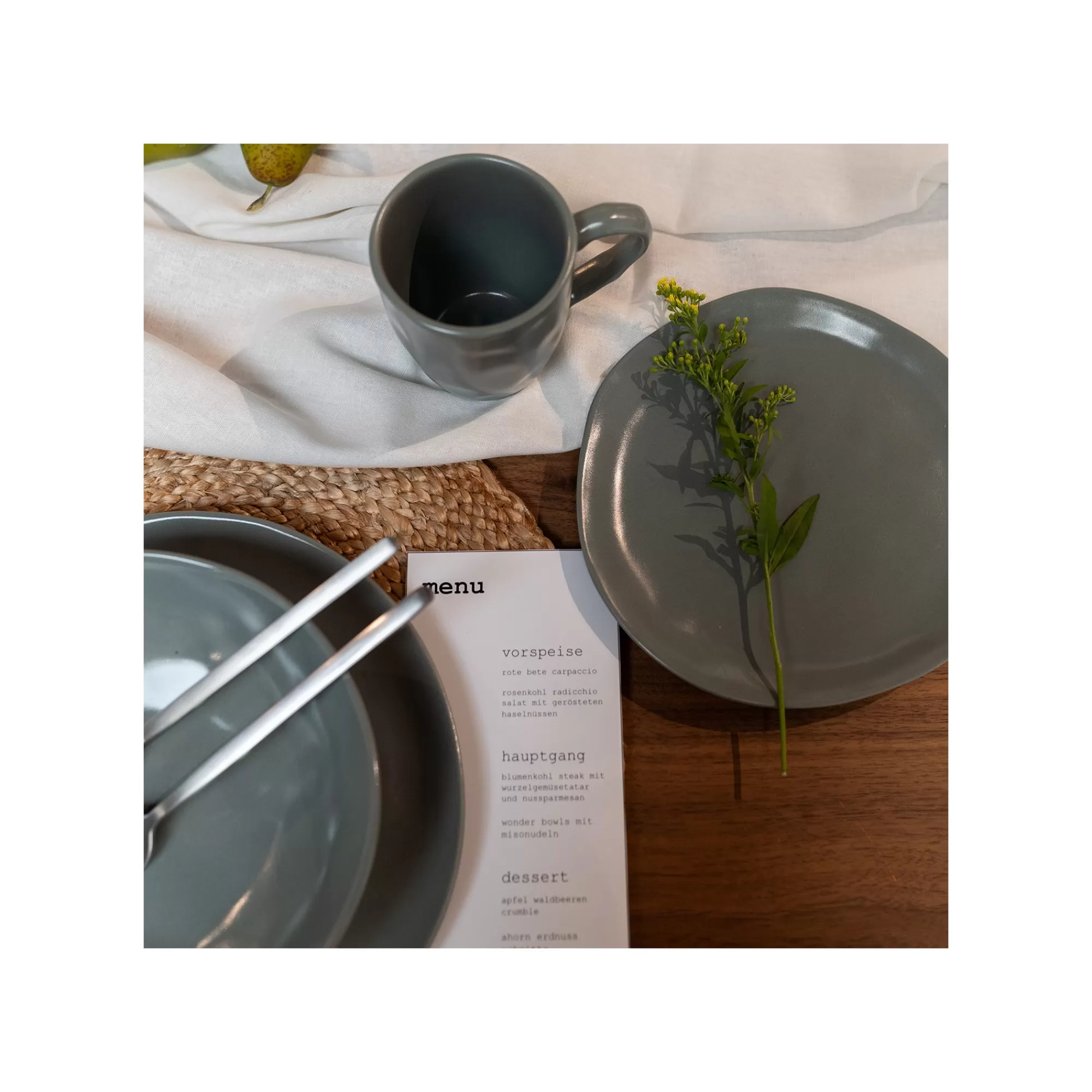 KARE Design Mugs Organic Sauge Set De 4 ^ Vaisselle