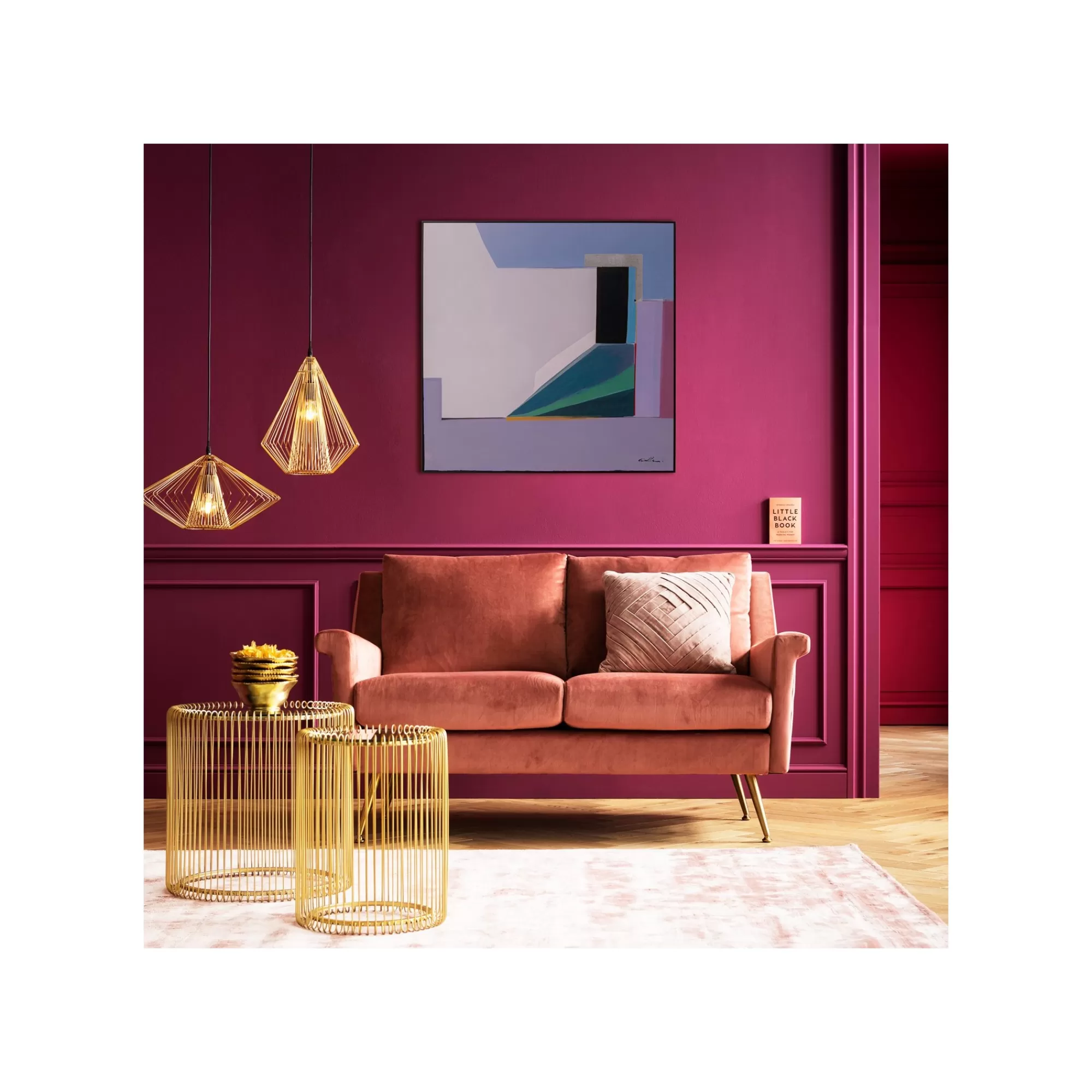 KARE Design Peinture Abstract Shapes Violette 113x113cm ^ Tableau