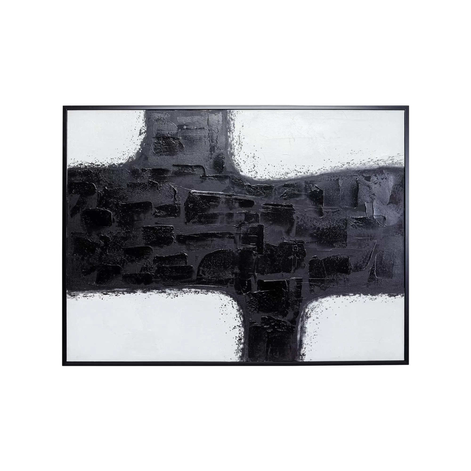 KARE Design Peinture Crossroads 120x90cm Noire Et Blanche ^ Tableau