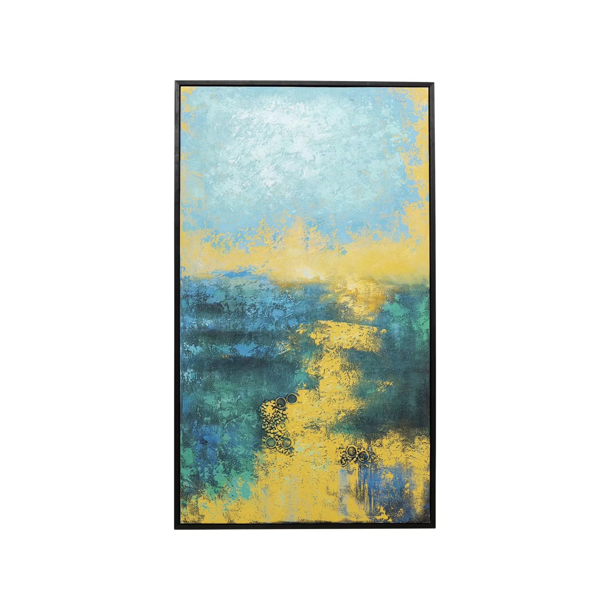 KARE Design Peinture Jardin 125x215cm Bleue ^ Tableau