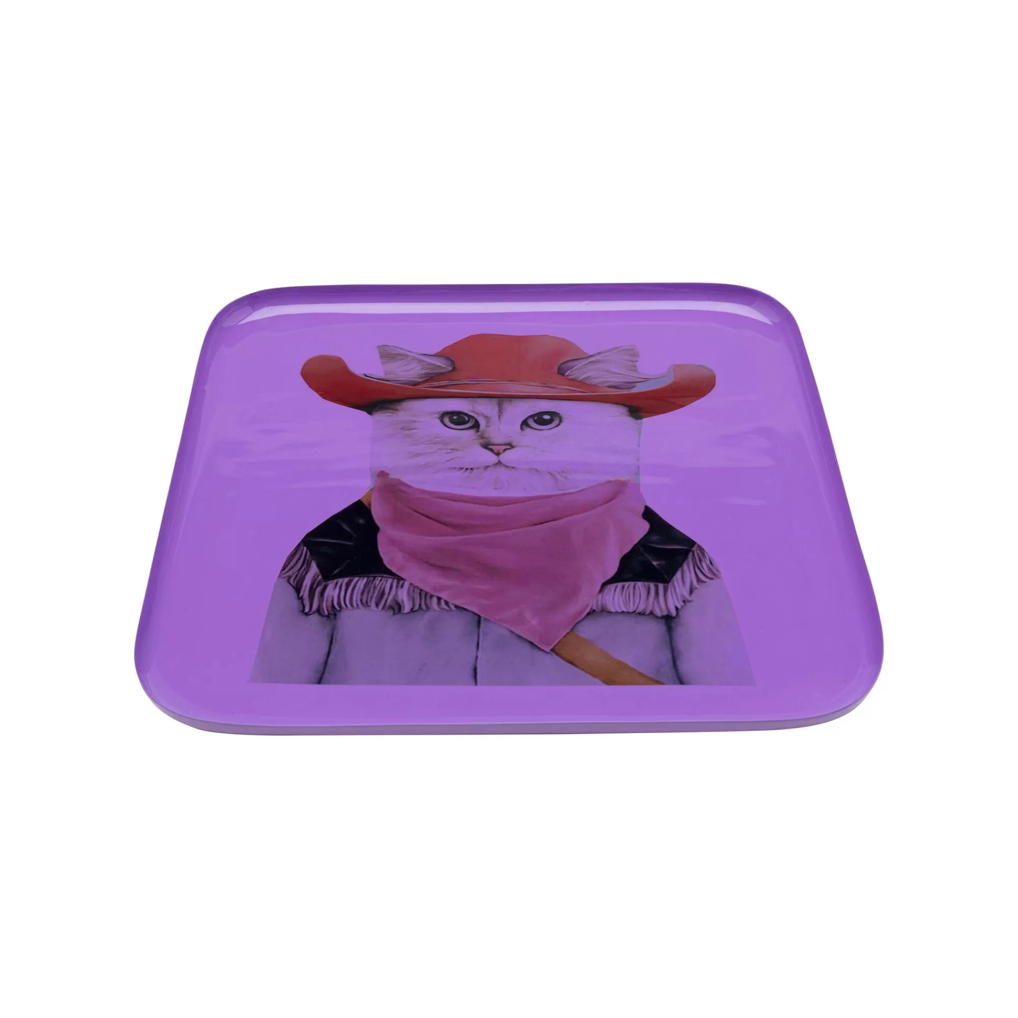 KARE Design Plateau Ego Violet Chat Cowboy ^ Vaisselle