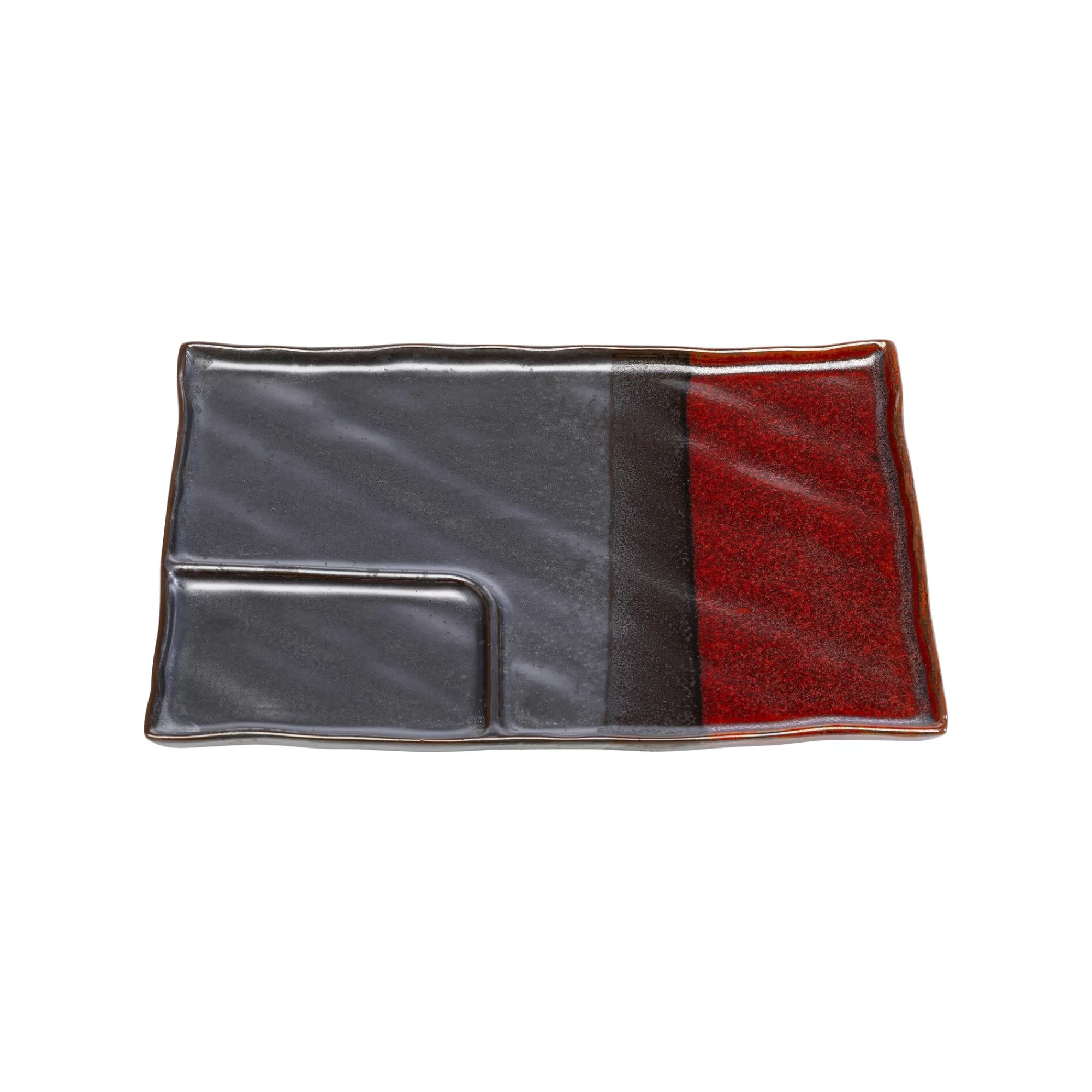 KARE Design Plats Ari Rouges Et Gris Set De 3 ^ Vaisselle