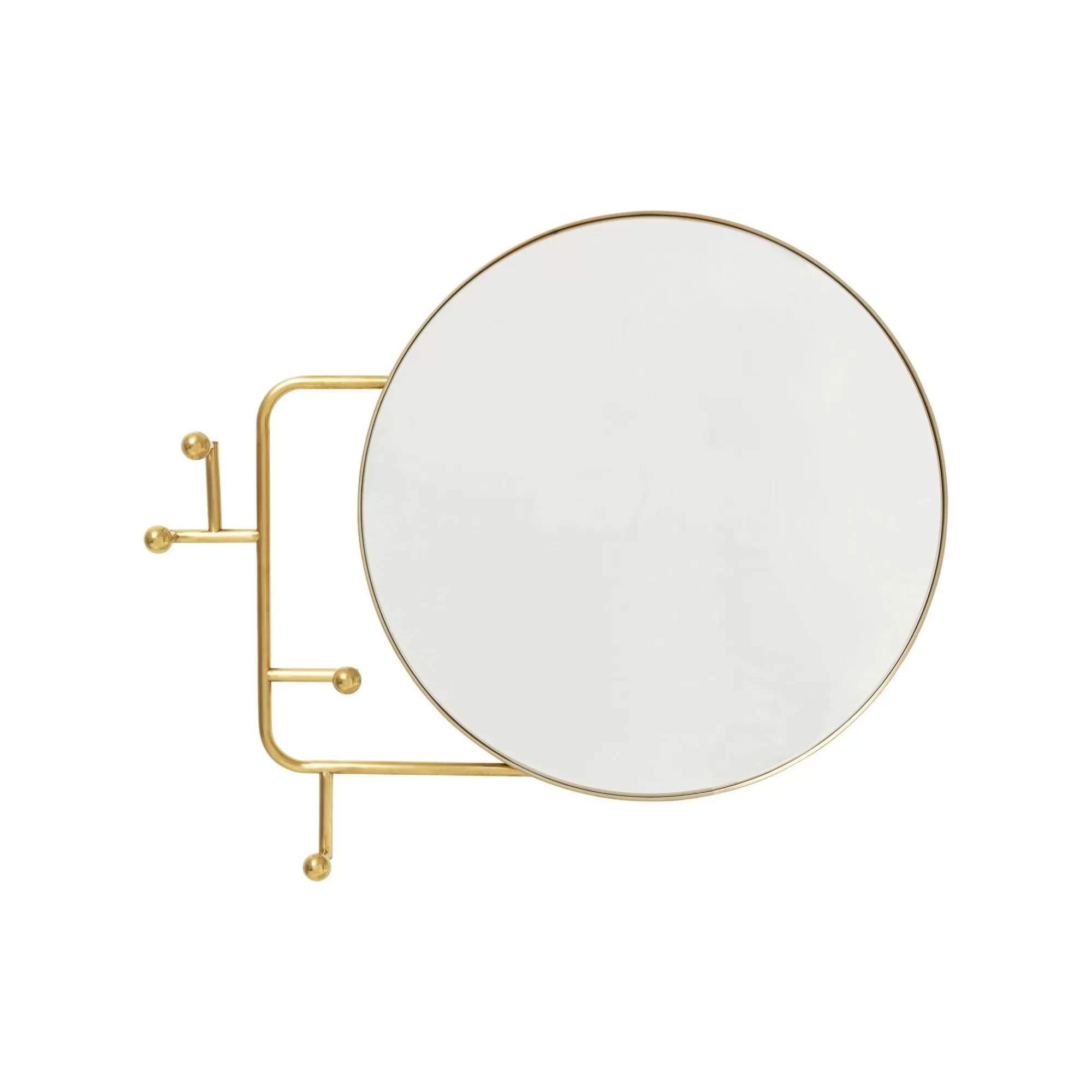 KARE Design Portemanteau Miroir Tristan 65cm Doré ^ Portemanteau | Miroir