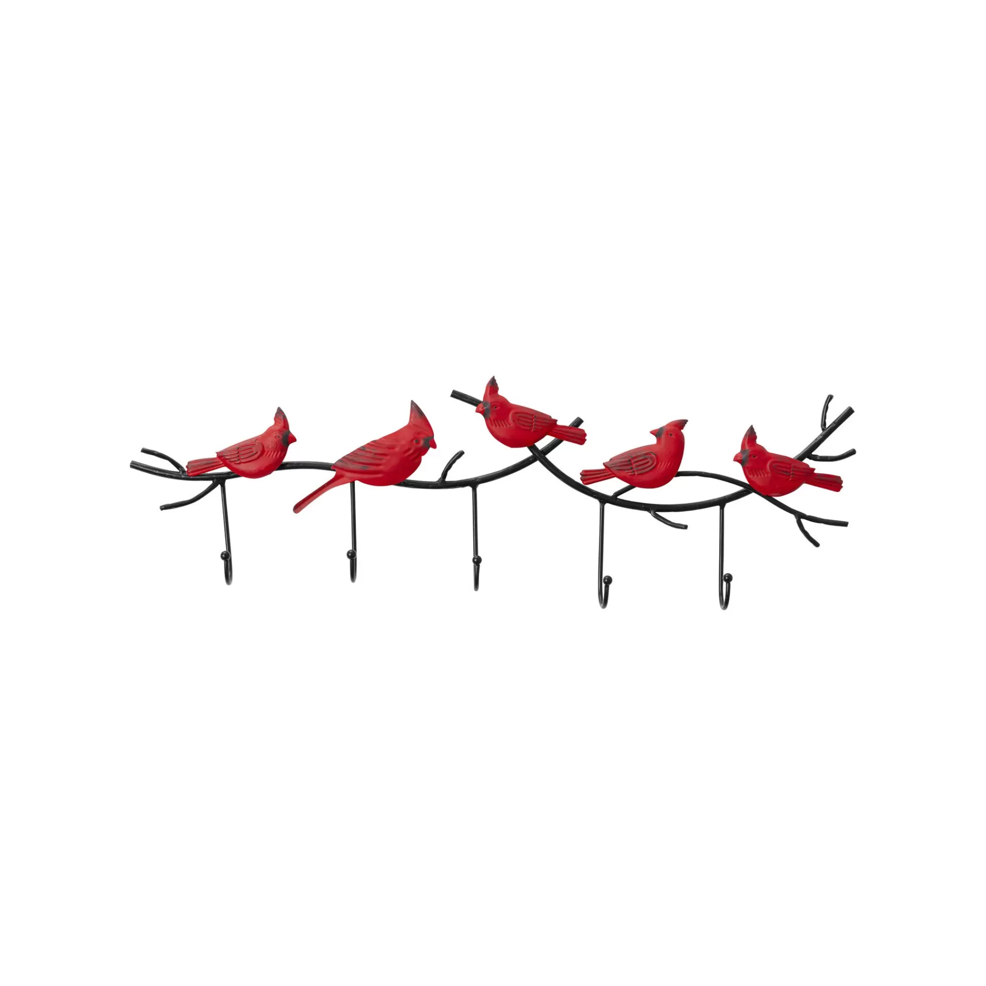 KARE Design Portemanteau Mural Oiseaux Rouges 72cm ^ Portemanteau