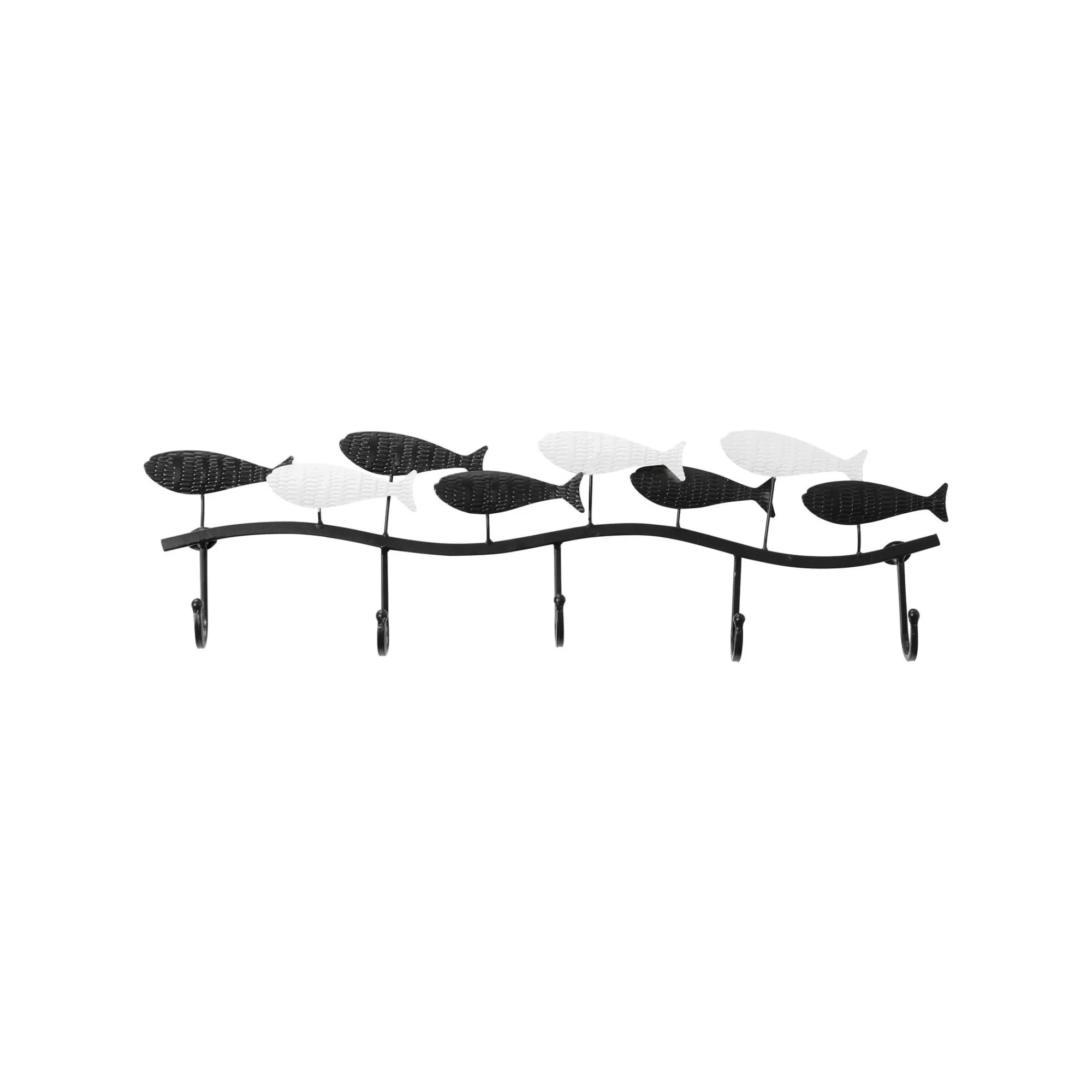 KARE Design Portemanteau Mural Poissons Noirs Et Blancs 62cm ^ Portemanteau