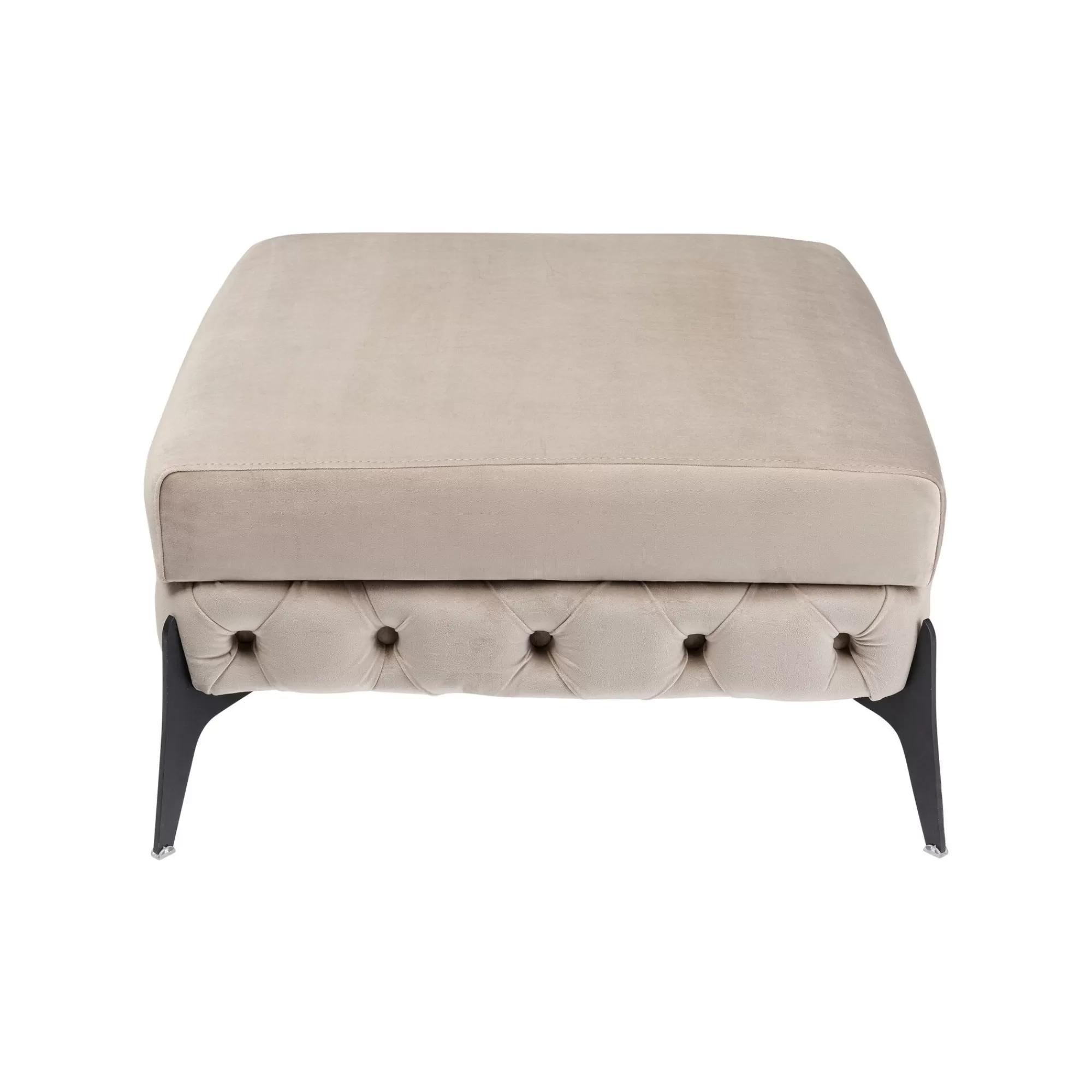 KARE Design Pouf Bellissima Velours Beige ^ Tabouret & Pouf