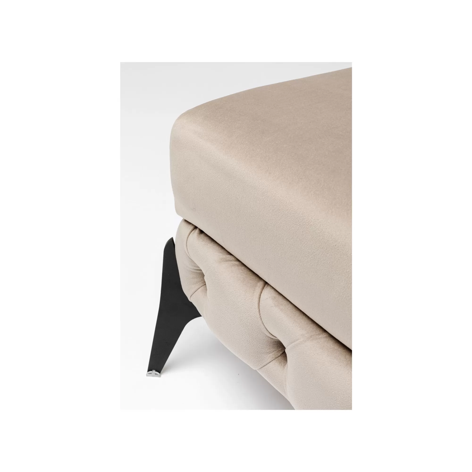 KARE Design Pouf Bellissima Velours Beige ^ Tabouret & Pouf