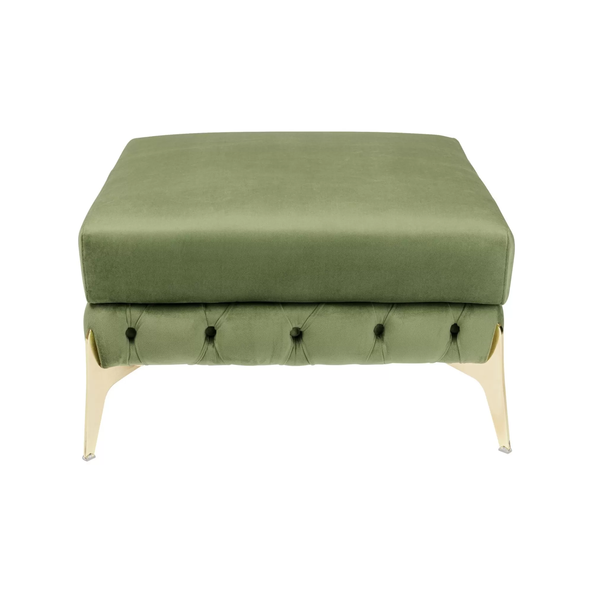 KARE Design Pouf Bellissima Velours Vert ^ Tabouret & Pouf