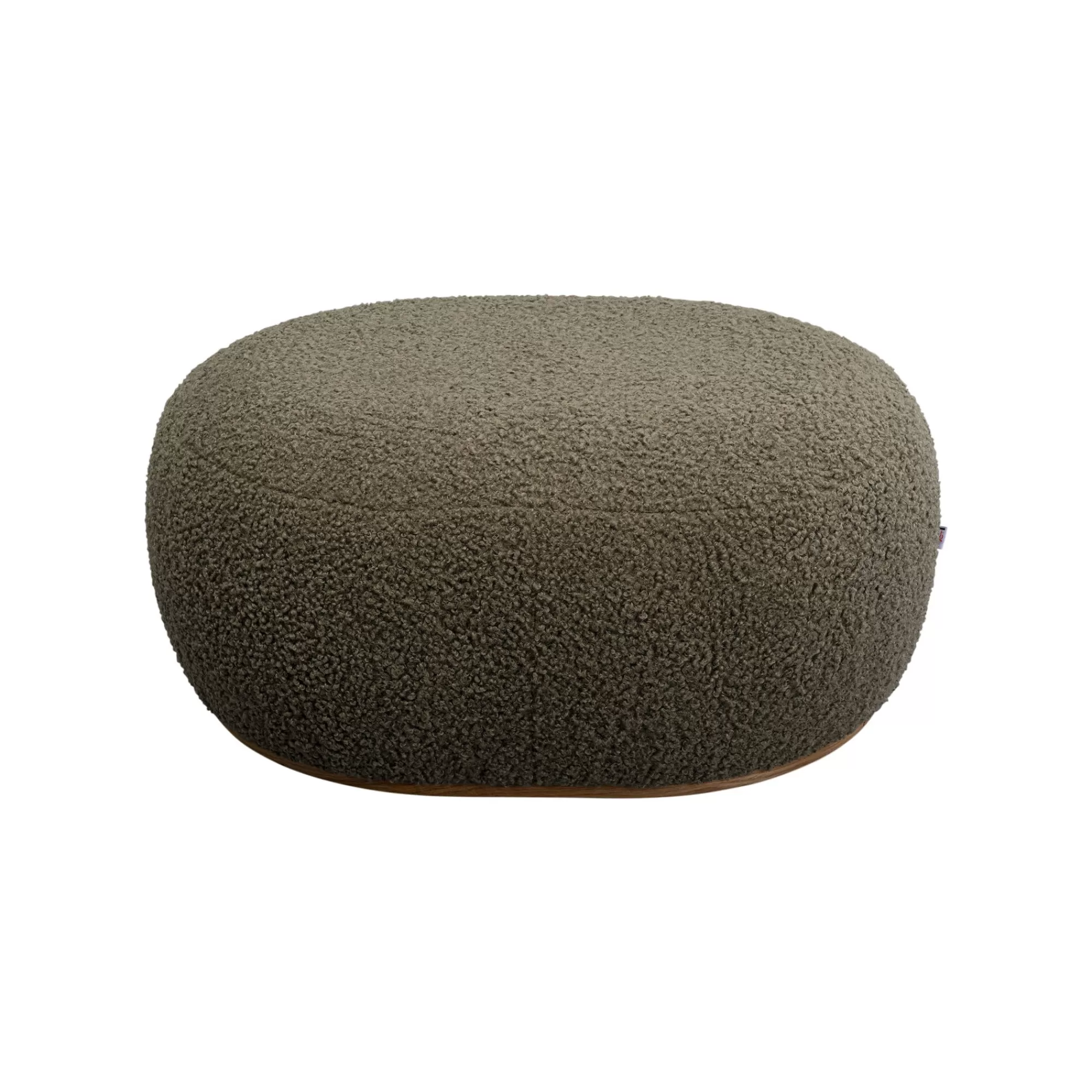 KARE Design Pouf Pebble Boucle 81cm Vert ^ Tabouret & Pouf