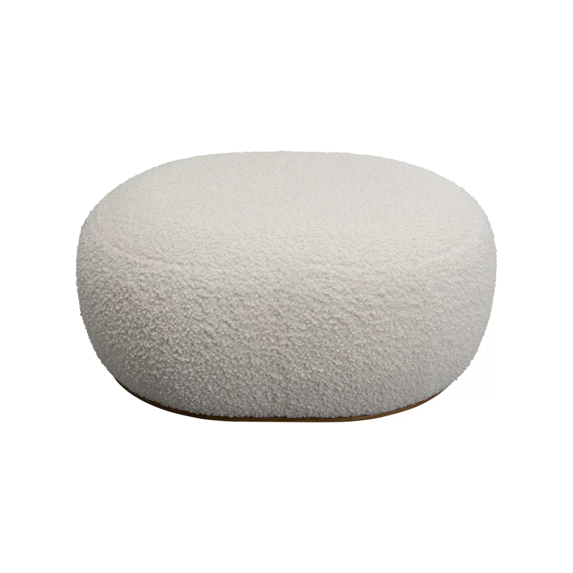 KARE Design Pouf Pebble Boucle Blanc ^ Tabouret & Pouf